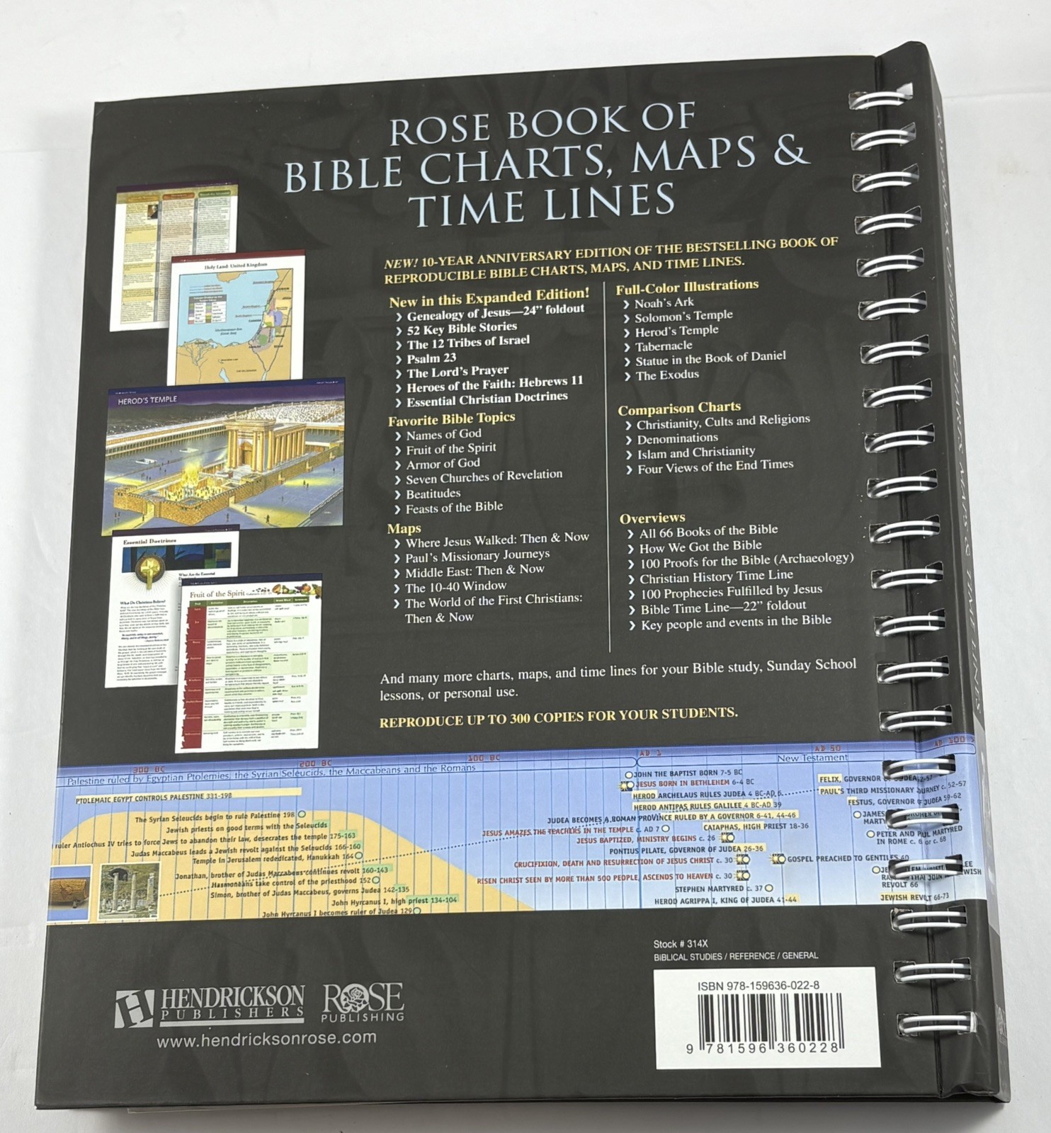 Rose Book of Bible Charts, Maps & Time Lines-10th Anniversary Edition-2015