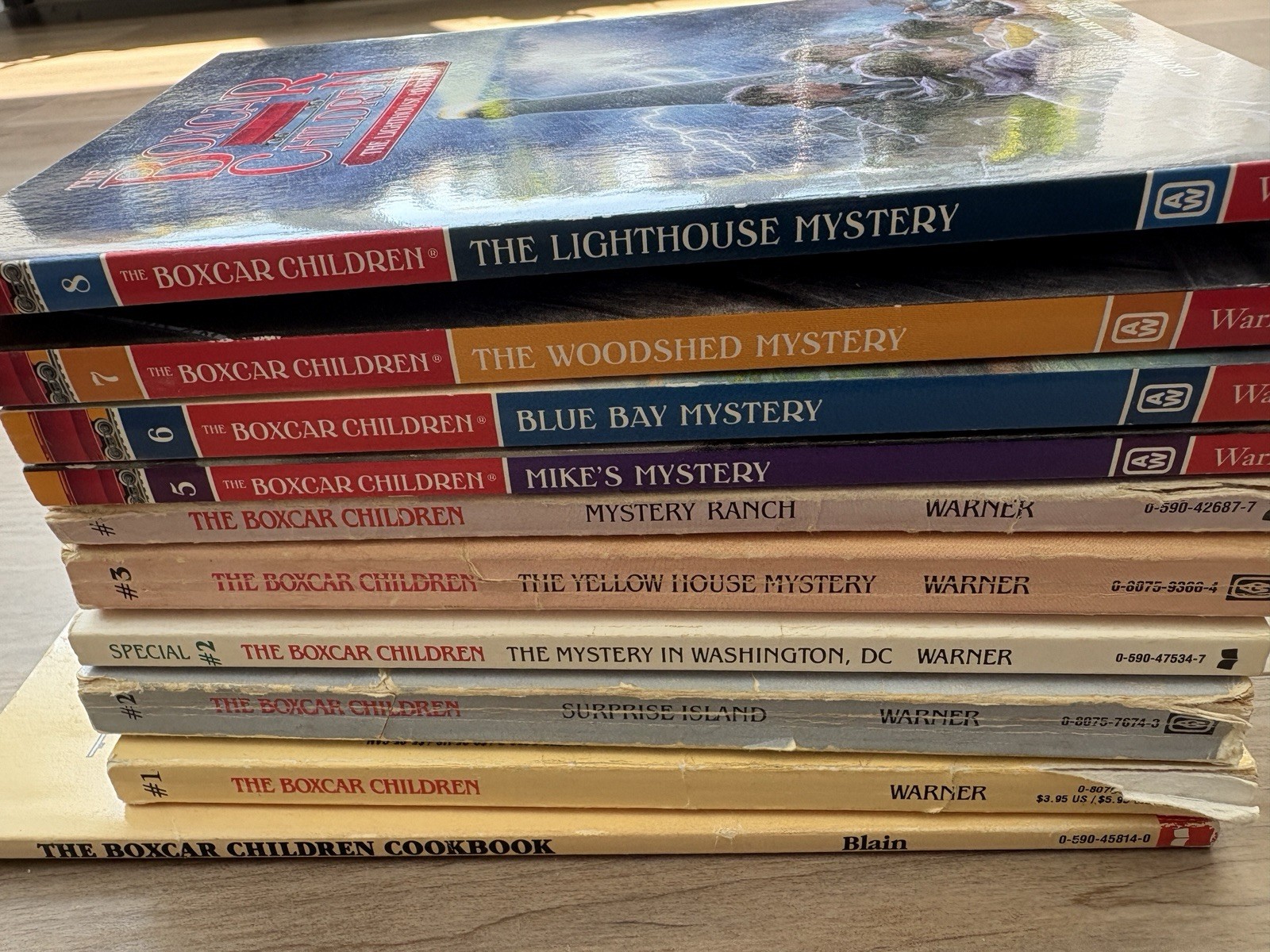 Gertrude Chandler Warner the Boxcar Children Set Of 9 Books And The Cookbook