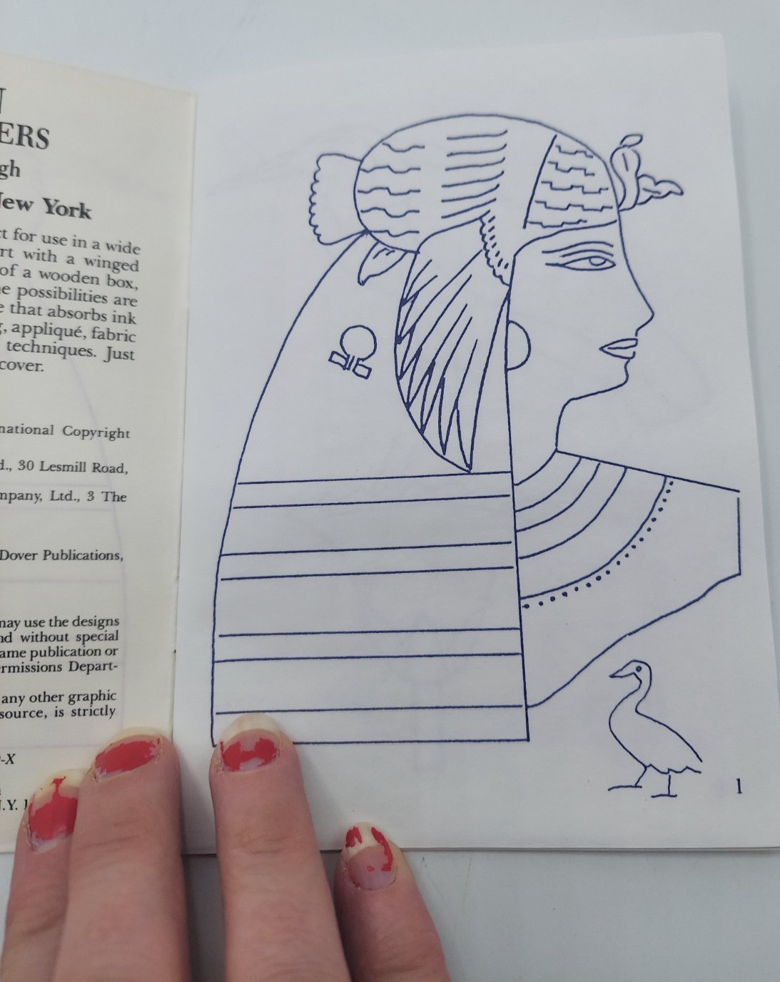 1994 Egyptian Iron-On Transfers Mini Book By Madeleine Orban-Szontagh