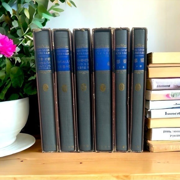 Rare Antique 1926 Dostoevsky Complete Works Japanese 6 Volume Hardcover Book F