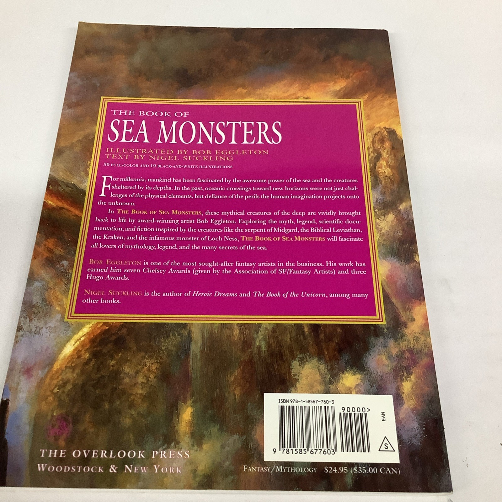 Book of Sea Monsters by Bob Eggleton (1998, Trade Paperback)