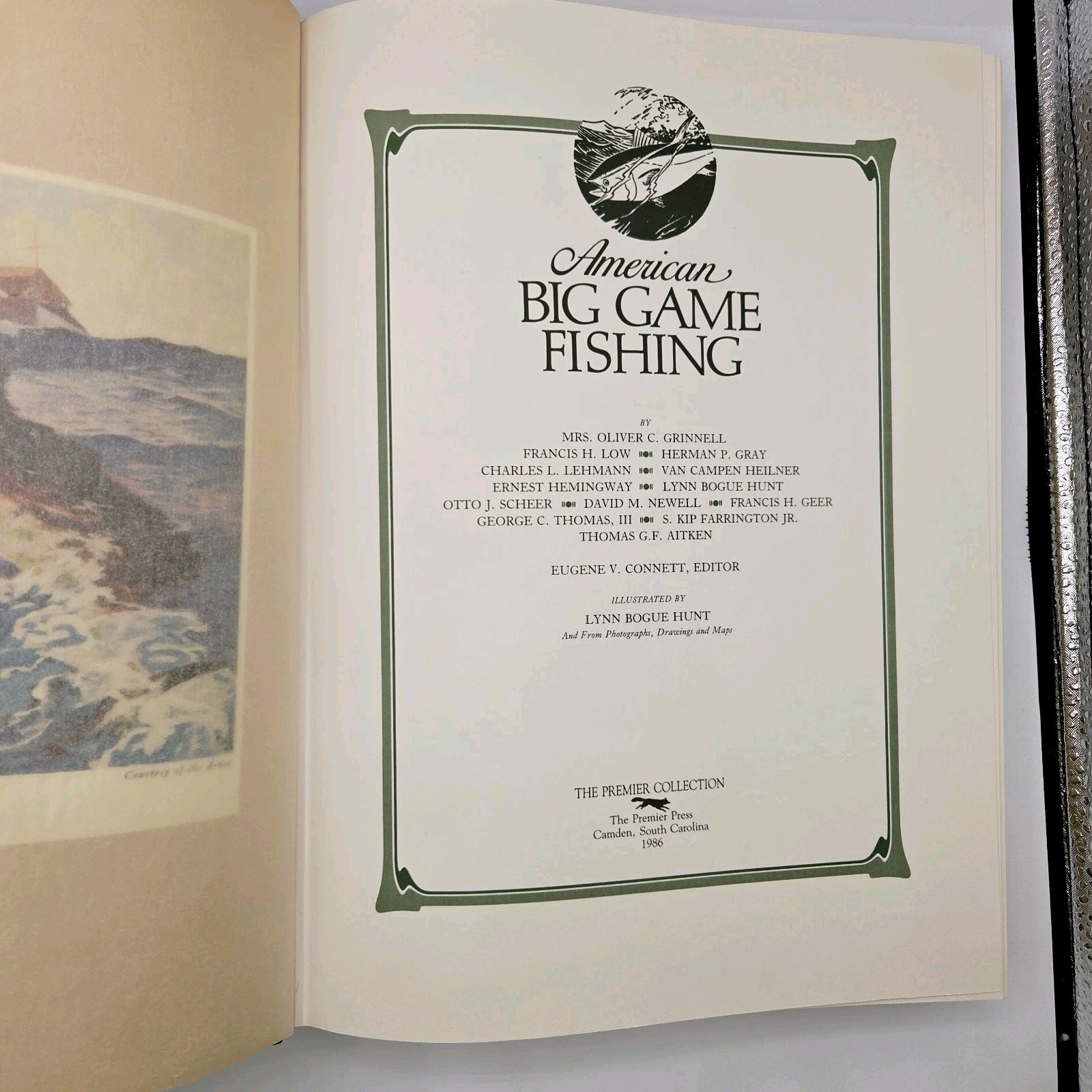 American Big Game Fishing by Connett, 1986, Premier Press Leather #424/3000 VG