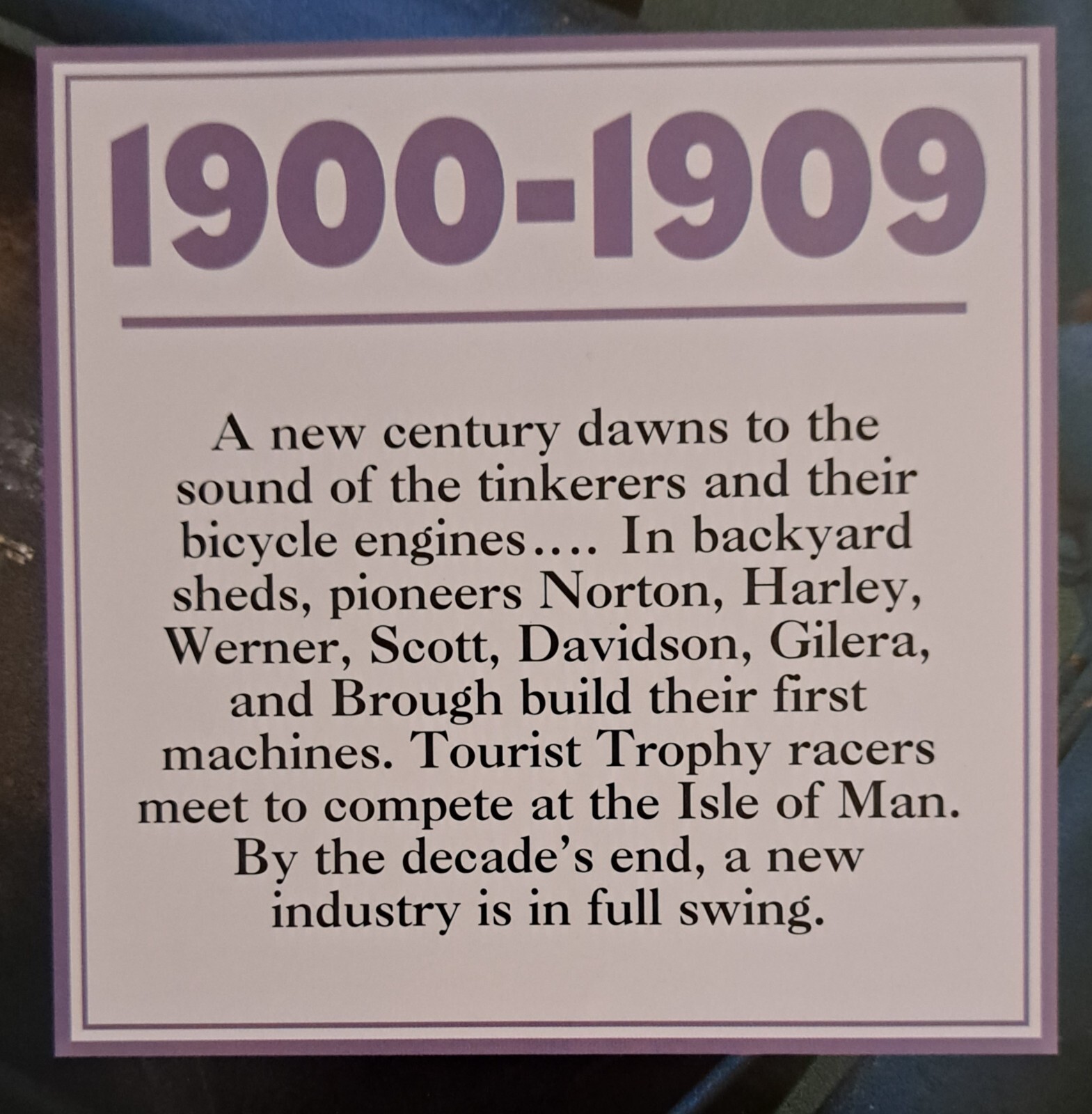 FIRST CENTURY OF THE MOTORCYCLE, HARDCOVER, 2003, 10.5″x11″, ILLUSTRATED