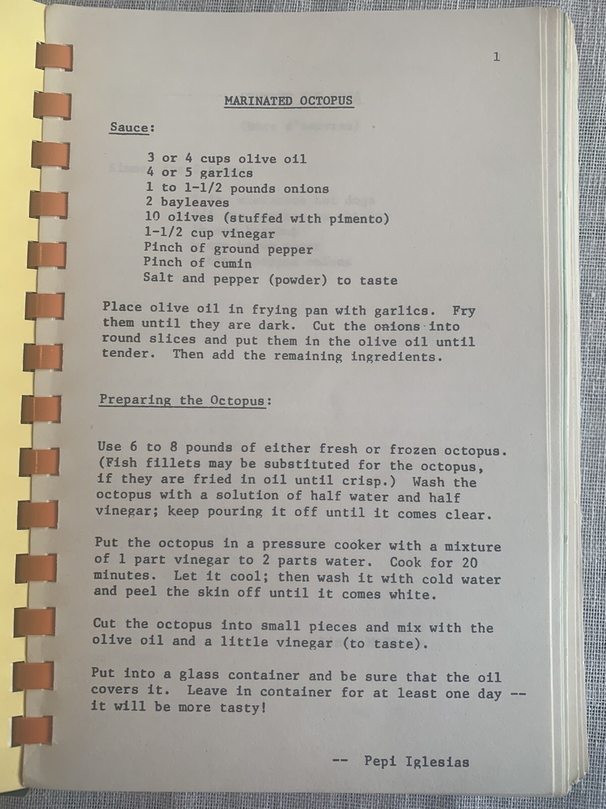 Vintage Social Club Community Cookbook 1974 Edition with 228 Pages