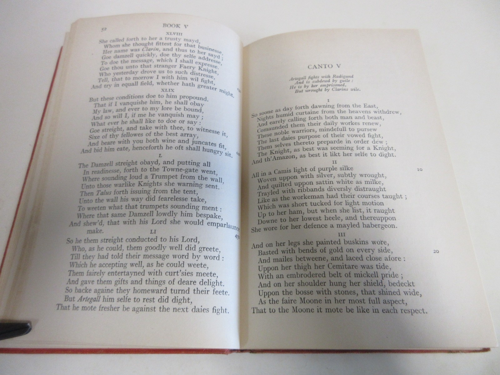 The Faerie Queene – Book 5 – by Spenser – Poetry – 154 Pages – Antique – 1915