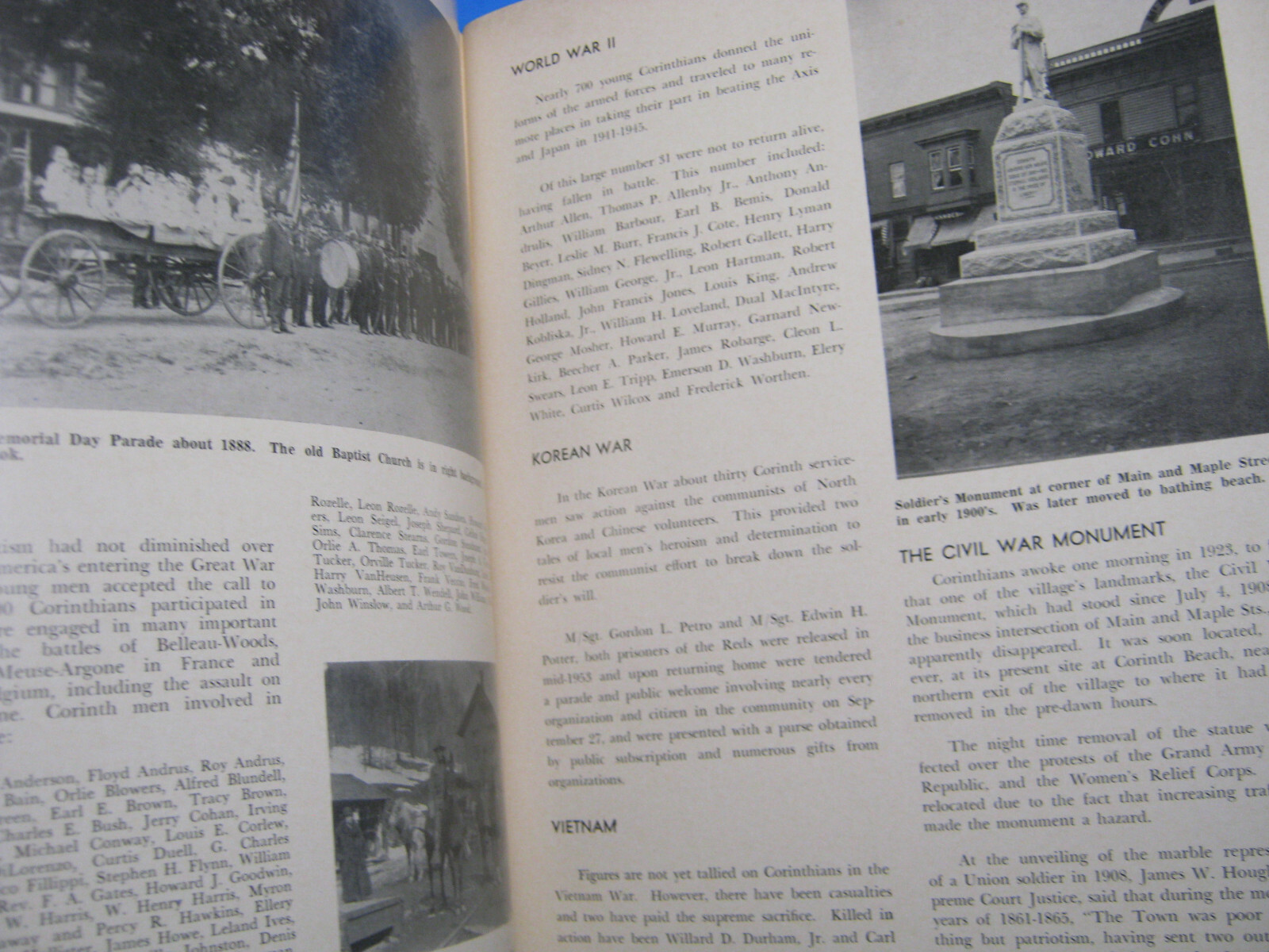 TOWN CORINTH NY ADIRONDACK CENTENNIAL HISTORY BOOK 125 PAGES