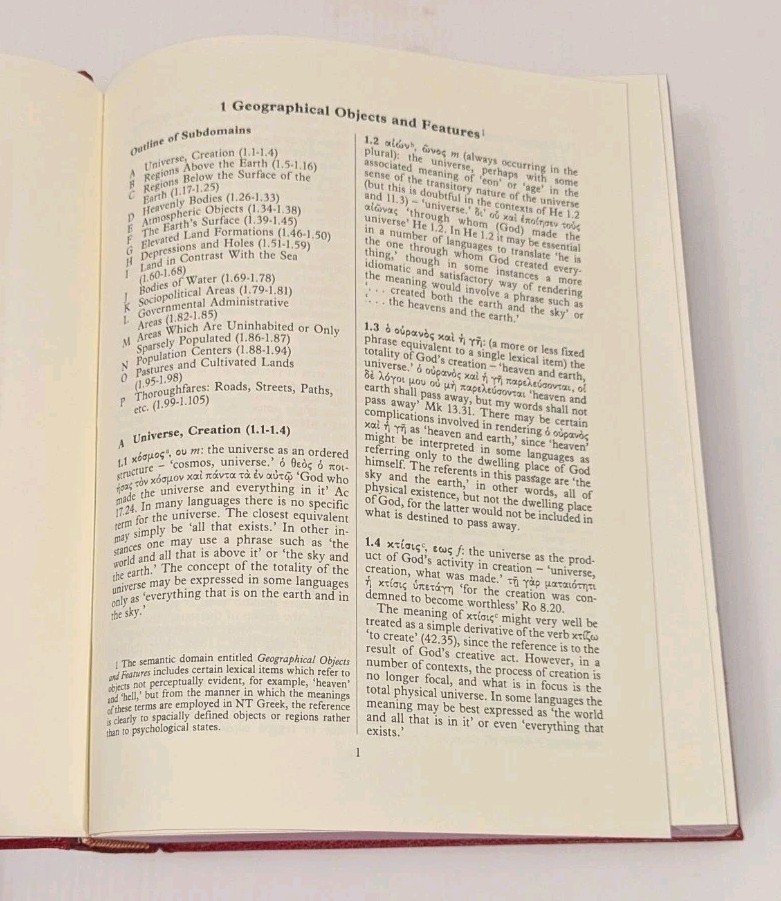 Greek-English Lexicon of the New Testament Based on Semantic Domains, Volume 1