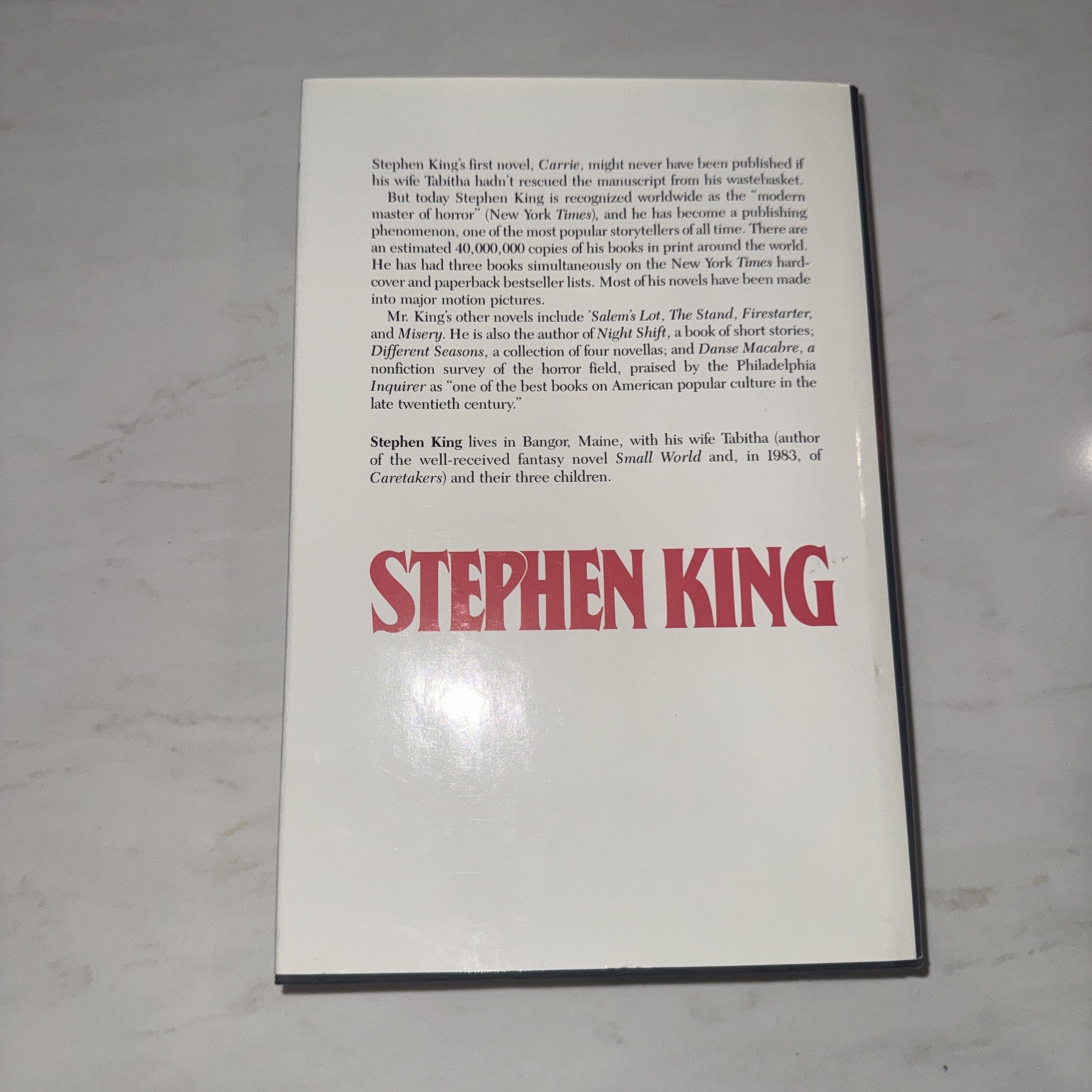 Stephen King Pet Sematary 1983 Hardcover Book Club Edition