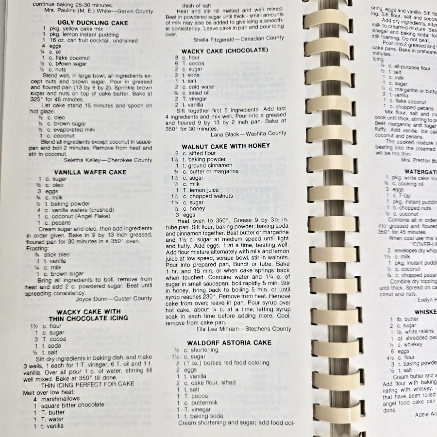 Oklahoma Extension Homemakers Golden Anniversary Cookbook 1935 To 1985 Recipes