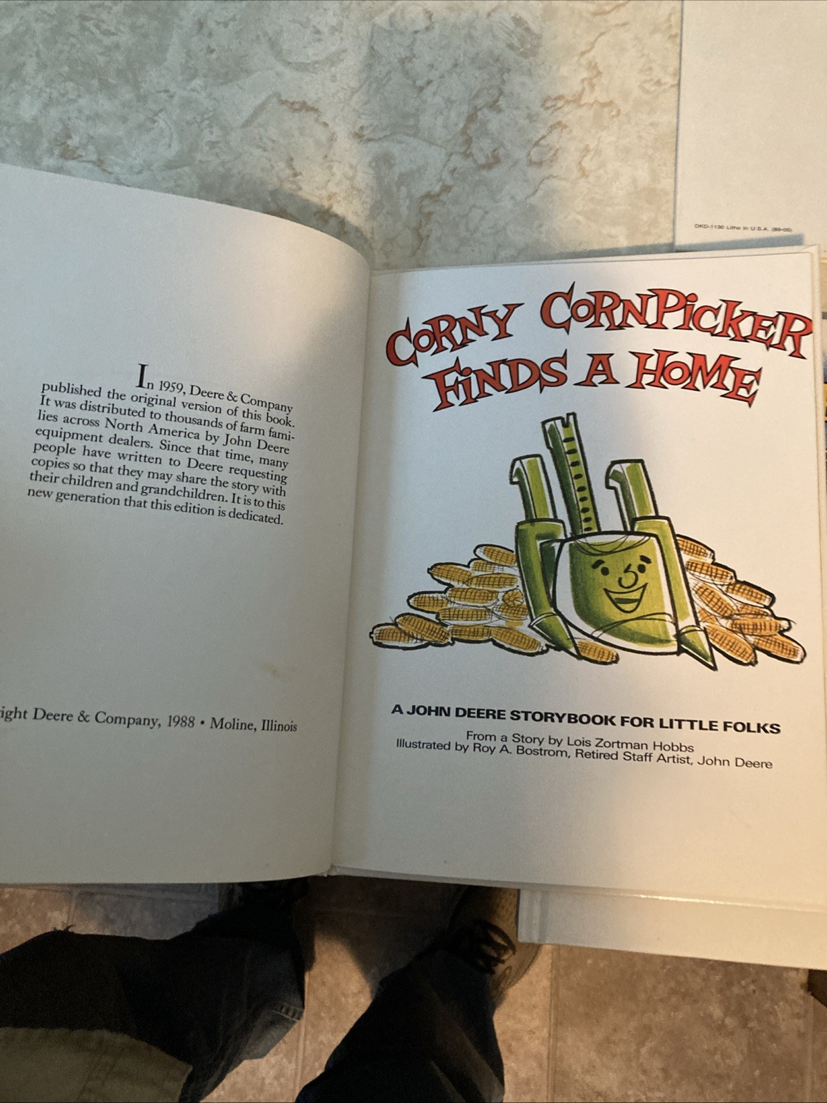 4 John Deere Storybook For Little Folks Books Johnny Tractor- Corny Cornpicker