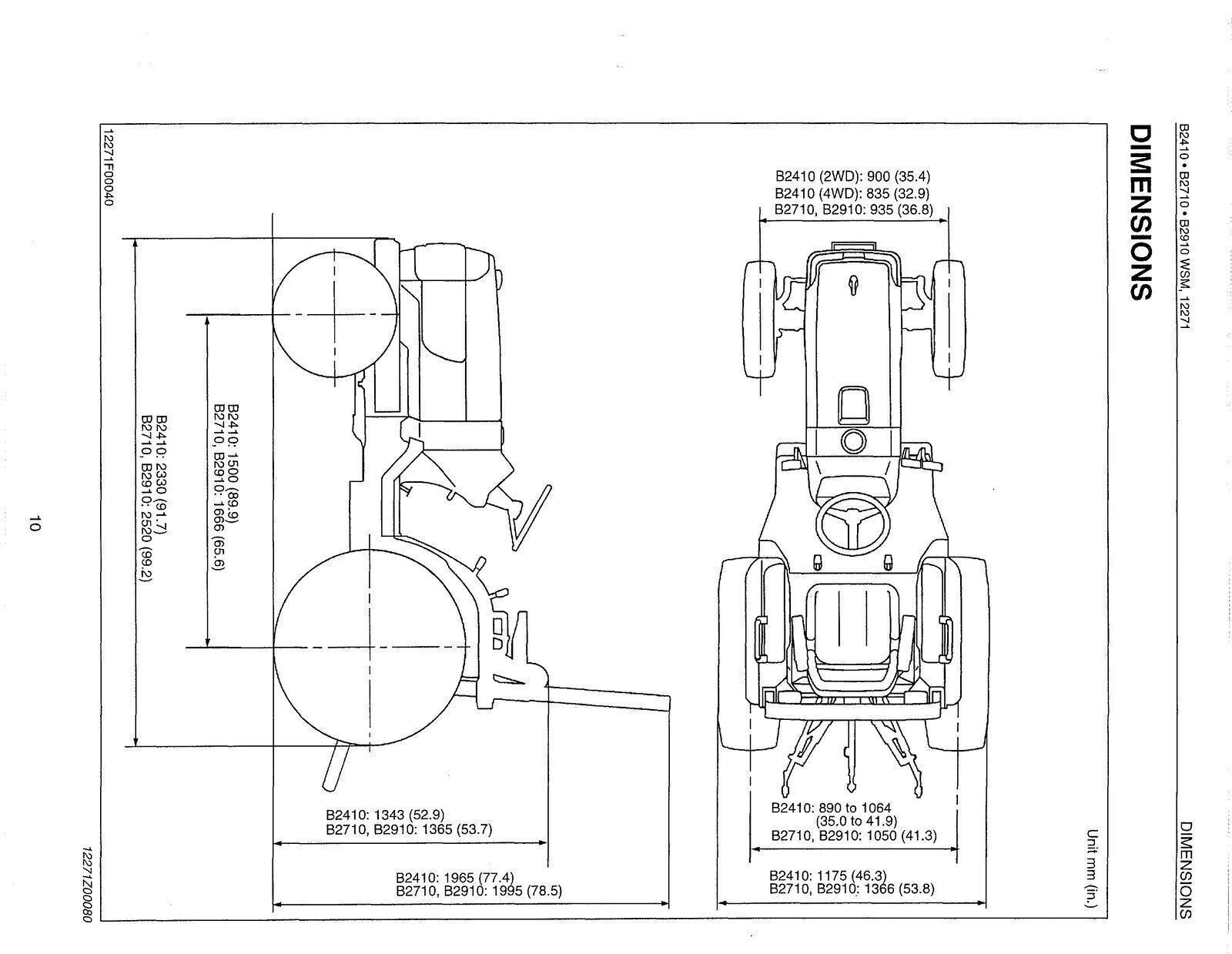 KUBOTA B2410 B2710 B2910 B7800 HSD TRACTOR WORKSHOP MANUAL – STEEL COIL BOUND