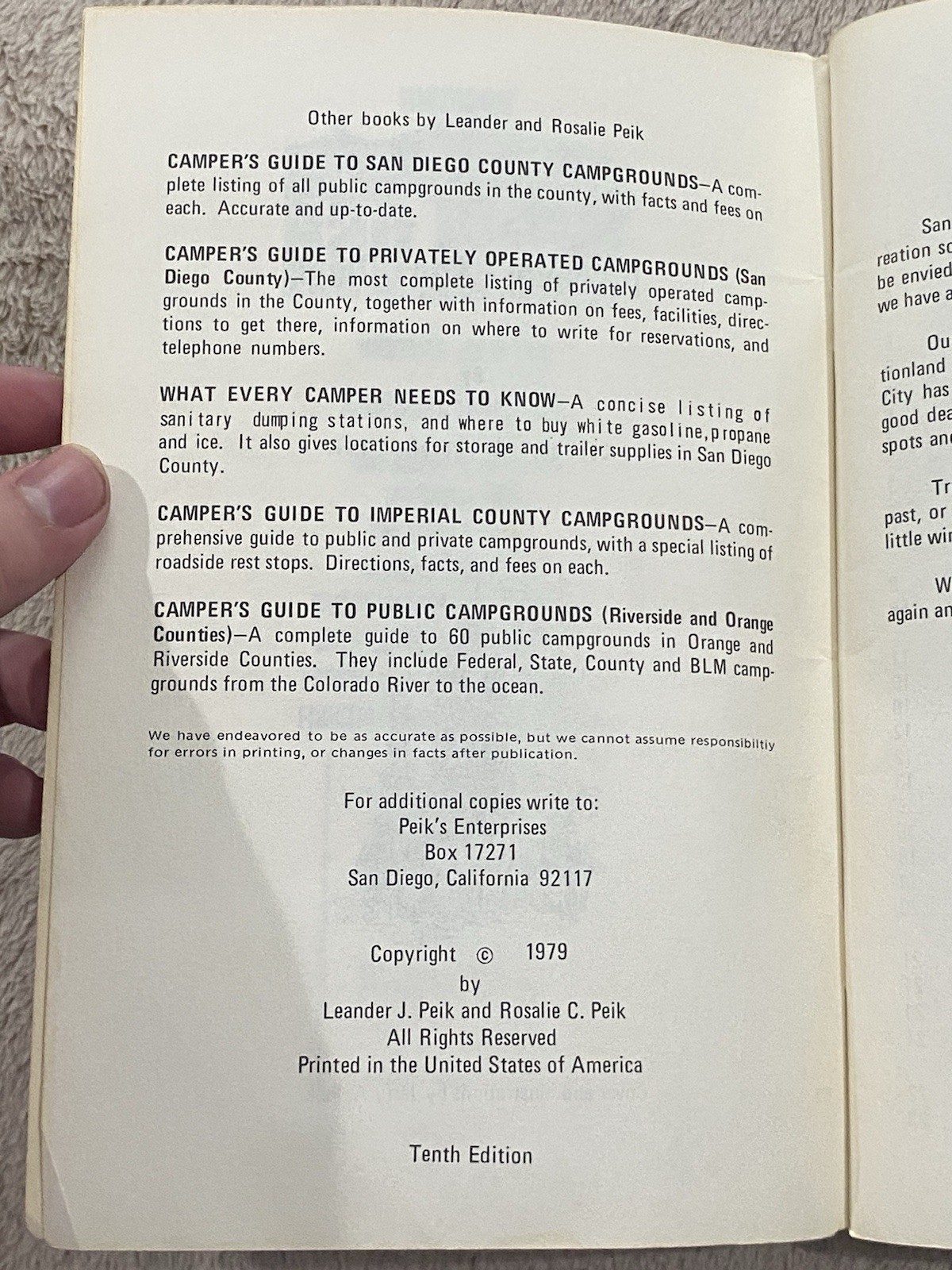 Vintage 1979 Discover San Diego 109-Page Paperback Over 200 Things To Do 10th ed