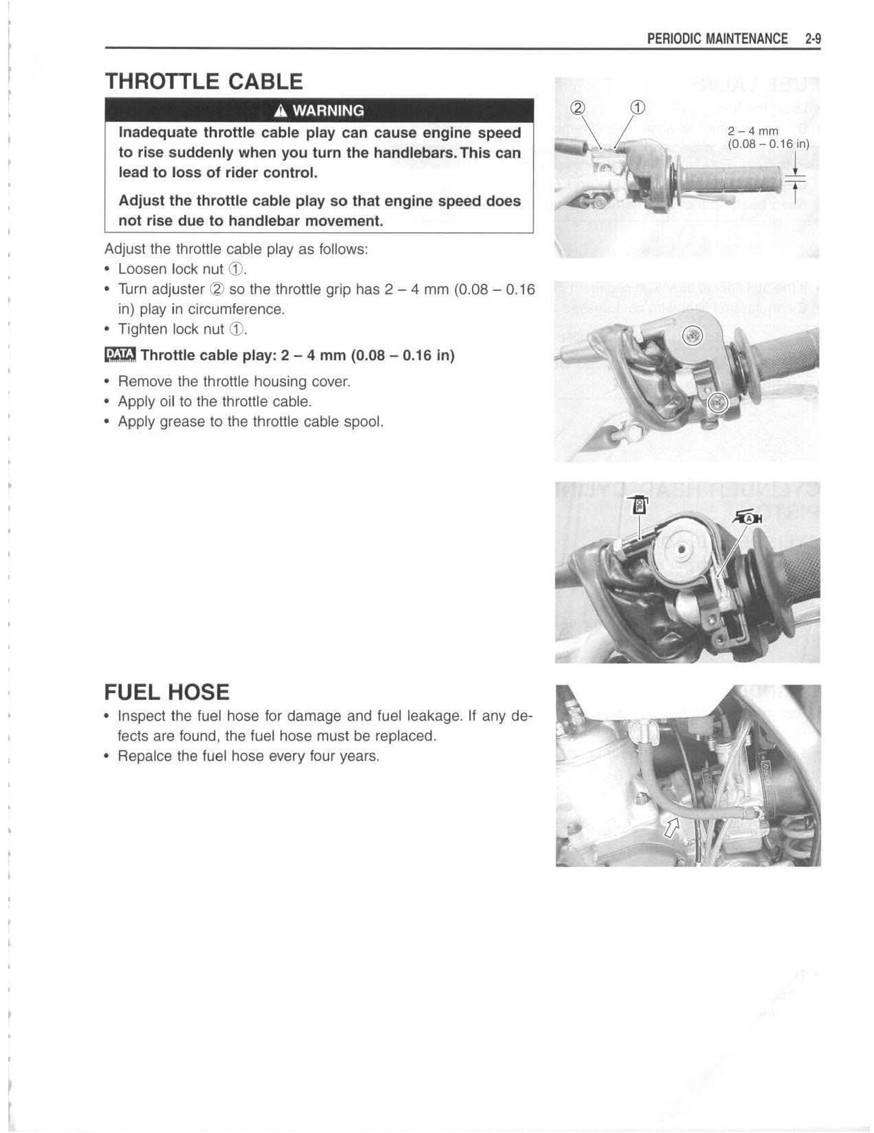 SUZUKI RM125 Owners Service Manual 2001 – STEEL WIRE BOUND – TOUGH COVERED
