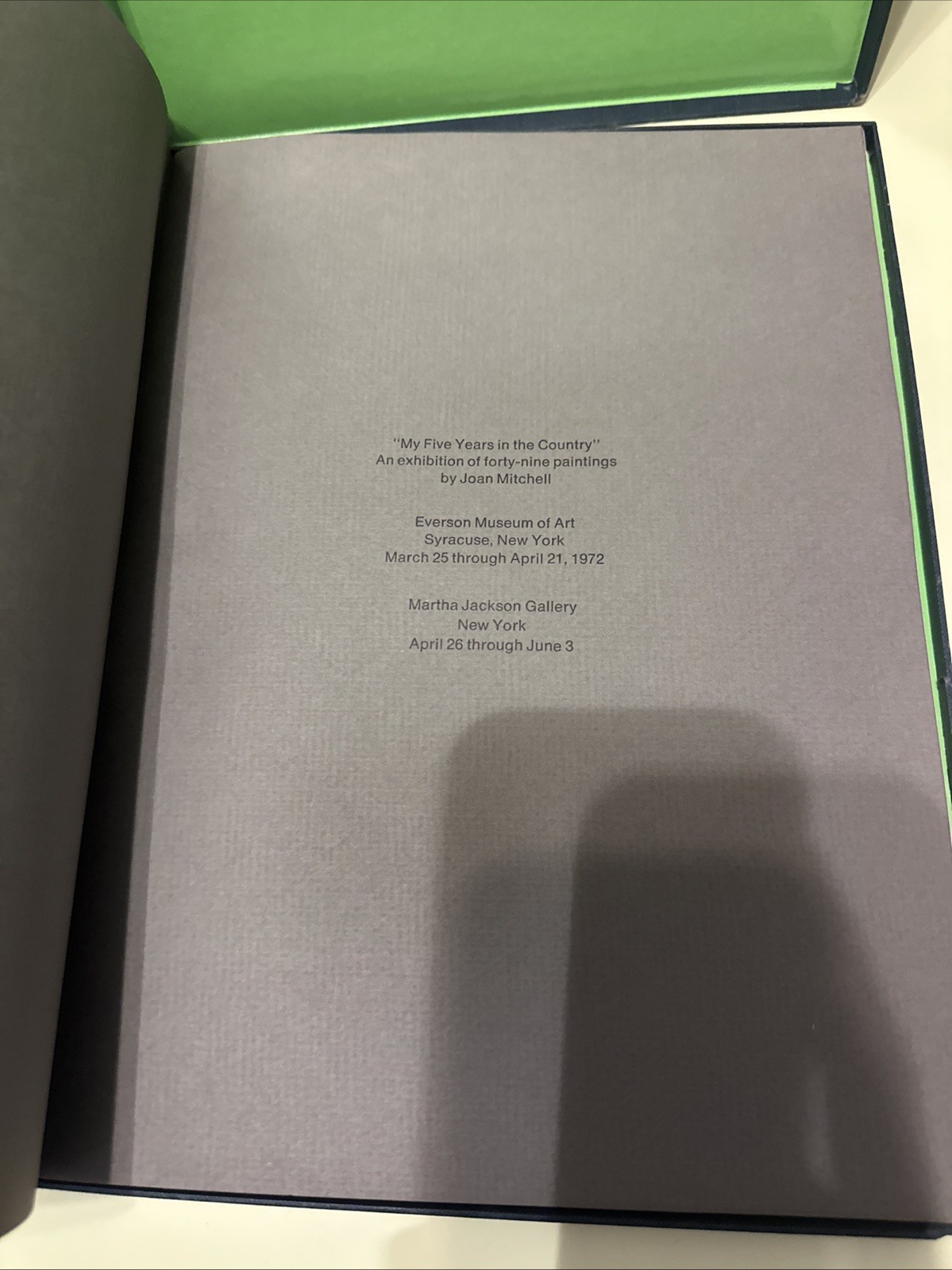 JOAN MITCHELL MY FIVE YEARS IN THE COUNTRY 1972 BOXED EXHIBITION CATALOGUE