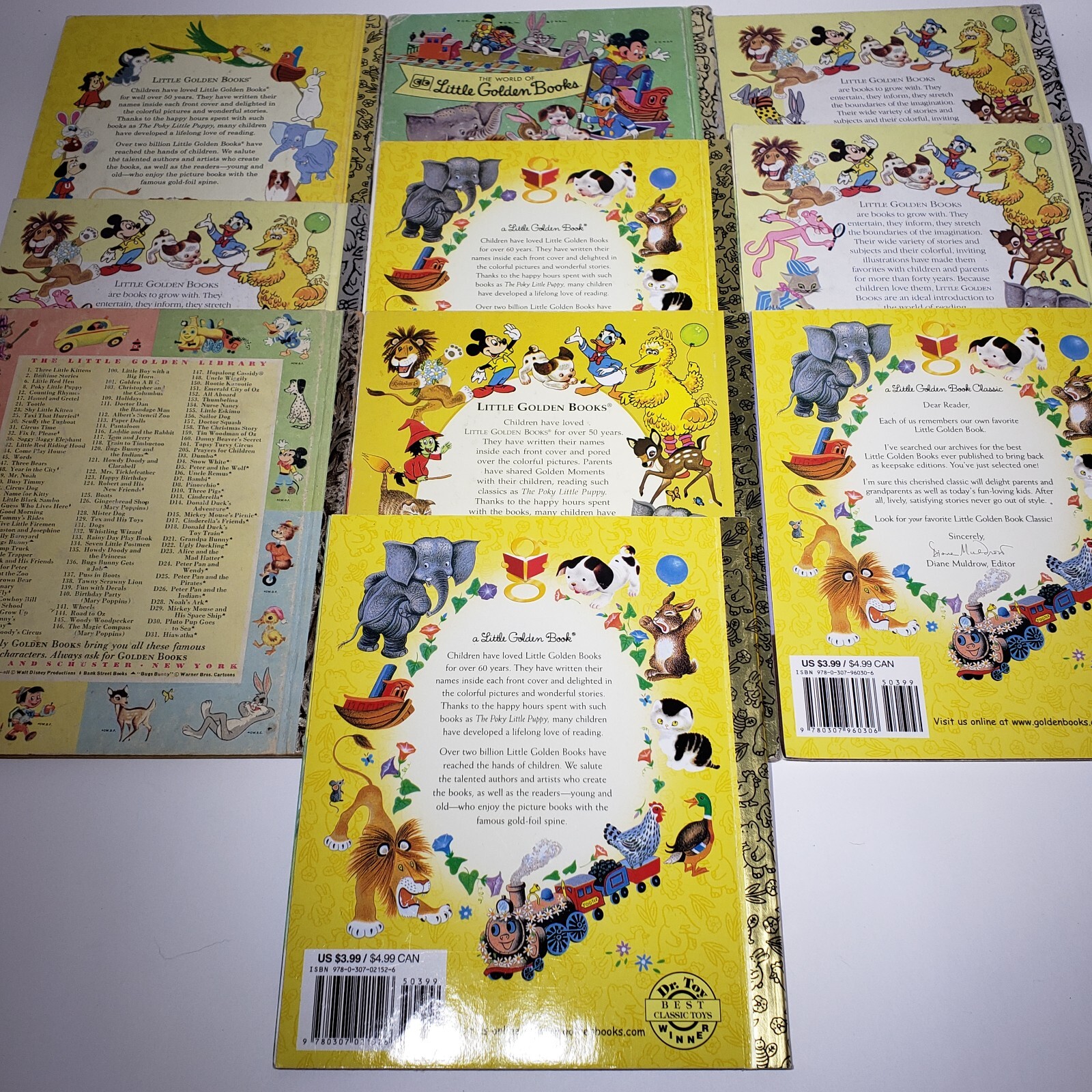 Lot of 10 Little Golden Books HC 1940s – 1980s Red Caboose Kittens Puppy Tootle