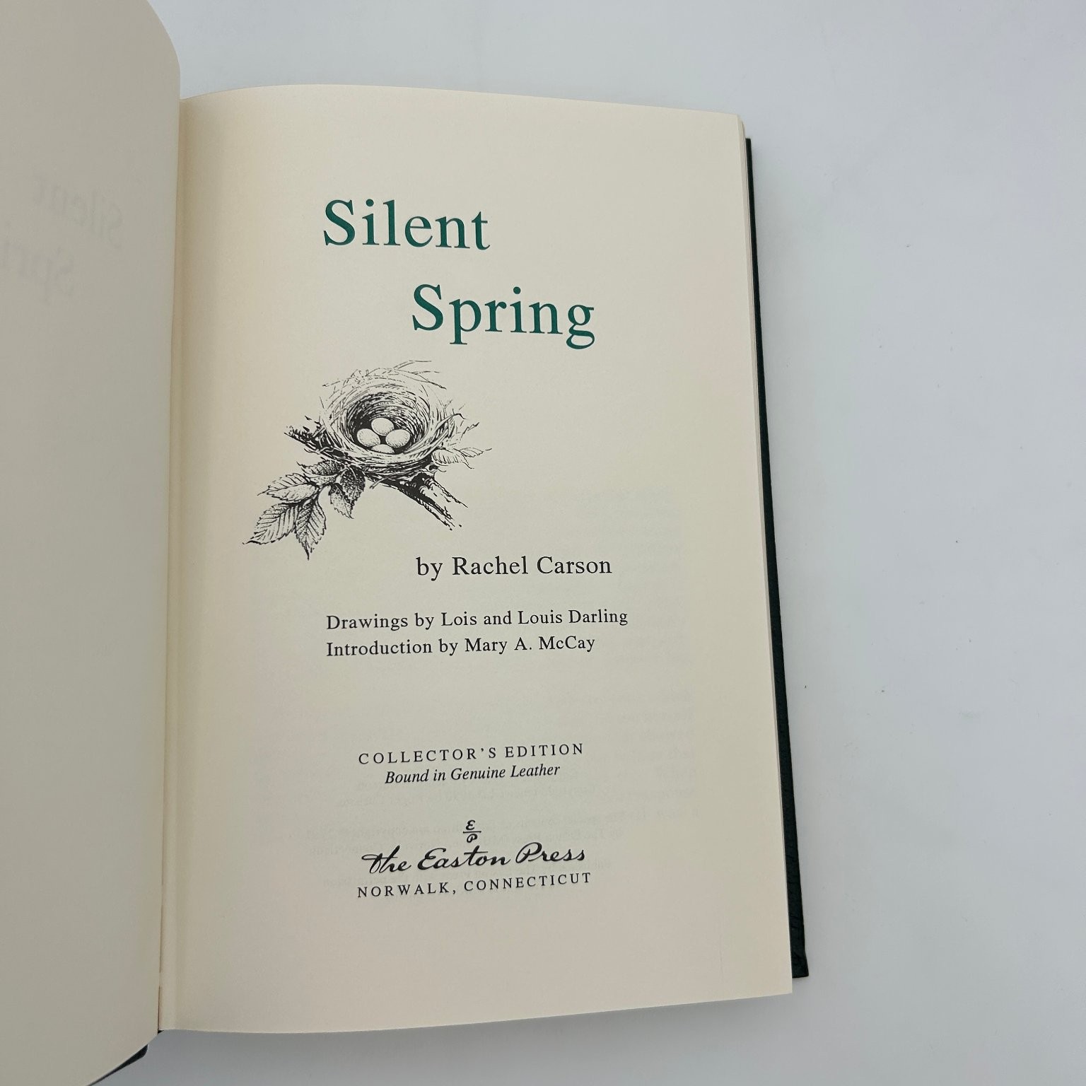 Silent Spring Rachel Carson 1991 Collector’s Ed Leather Easton Press