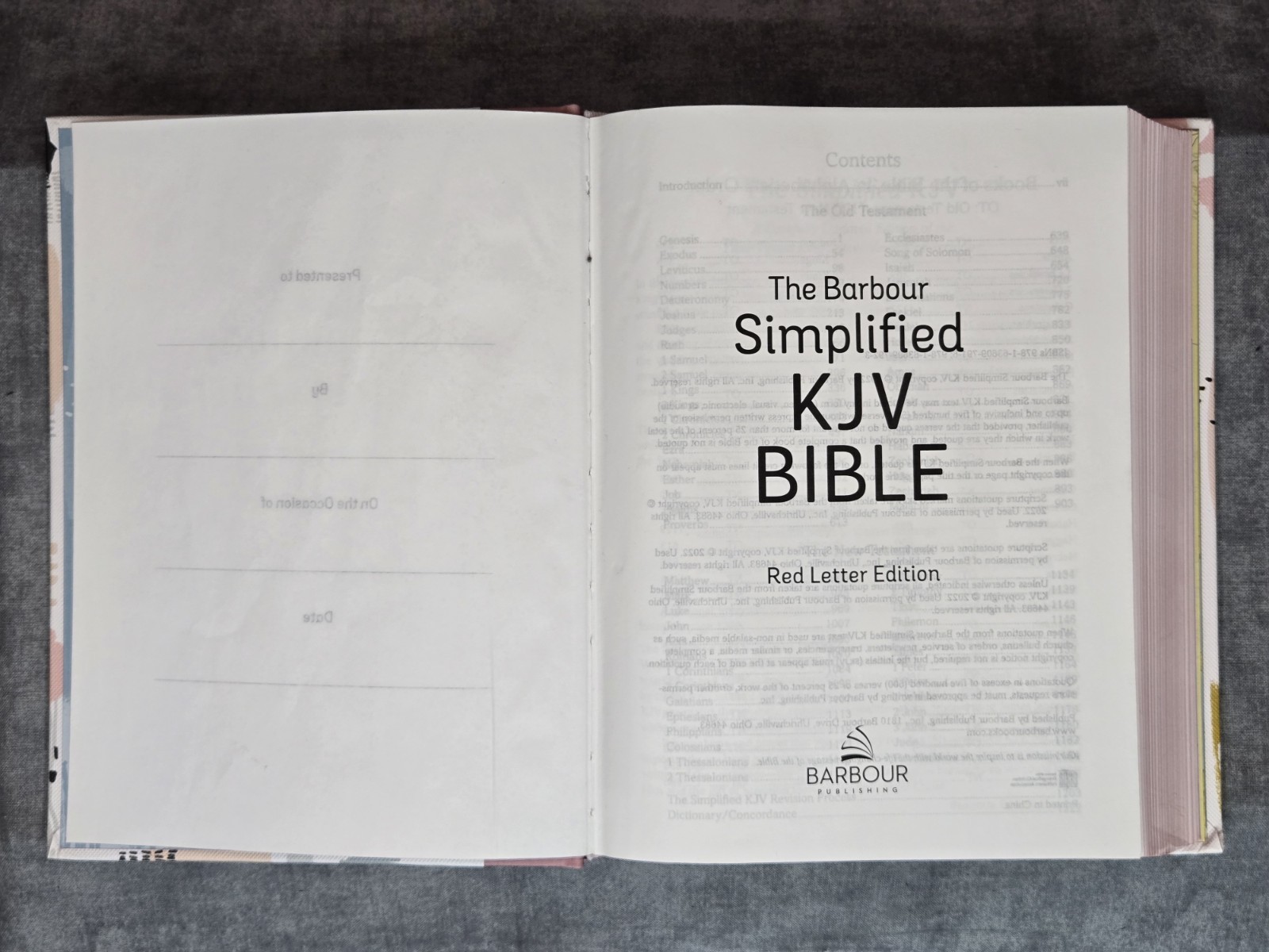 Barbour Simplified KJV Bible for Teen Girls SKJV Red Letter Edition
