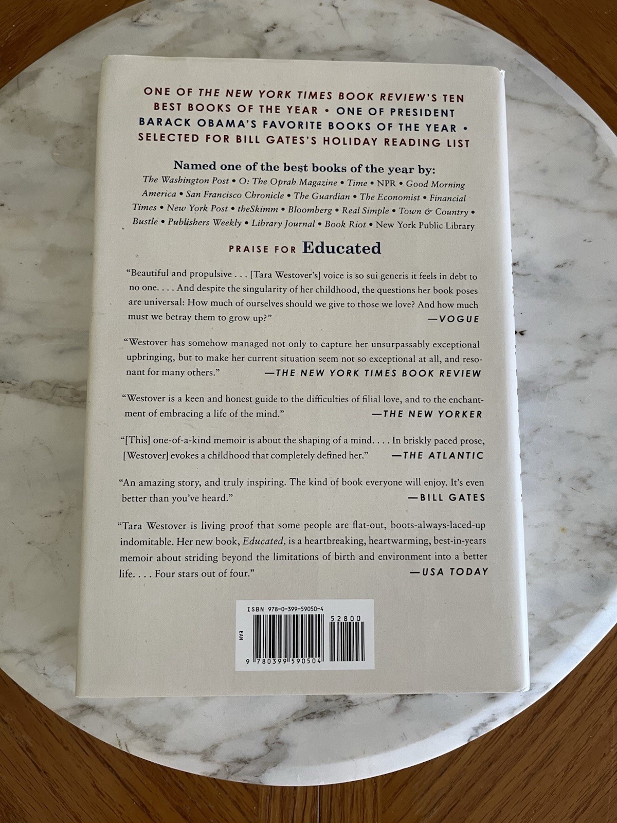 Tara Westover Educated: A Memoir 2018 Hardcover w/ Dust Jacket