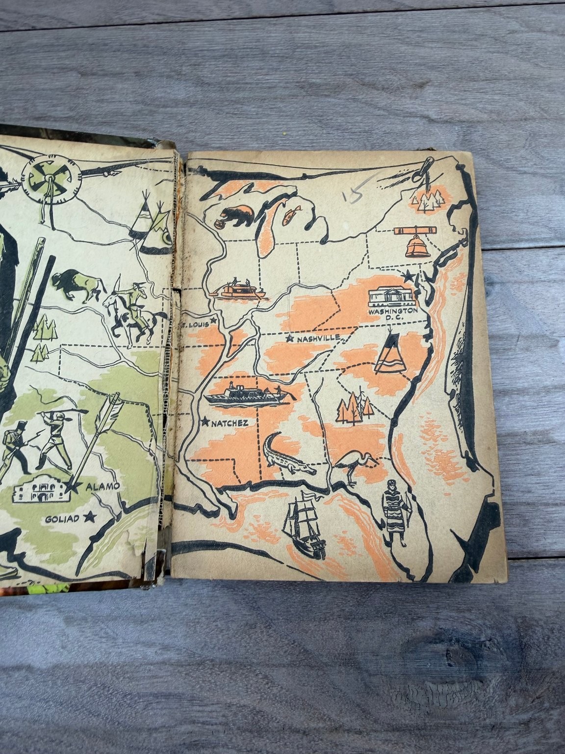 Walt Disney Legends of Davy Crockett 1955 Authorized Edition Whitman Illustrated