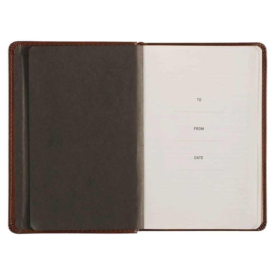 One Minute with God for Men 365 Devotions, Brown Faux Leather Flexcover