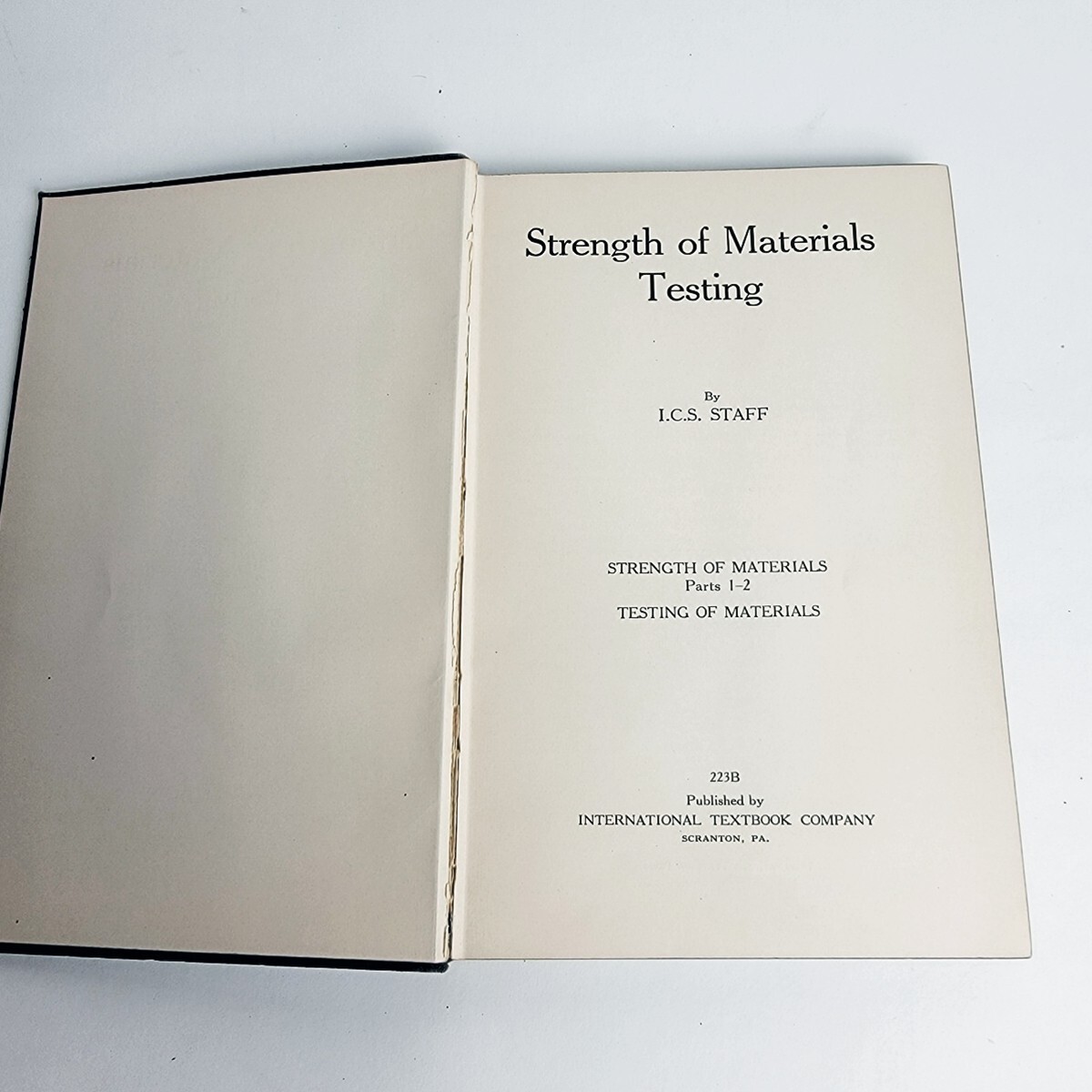 Strength of Material Testing International Textbook Co. ICS Staff 223B