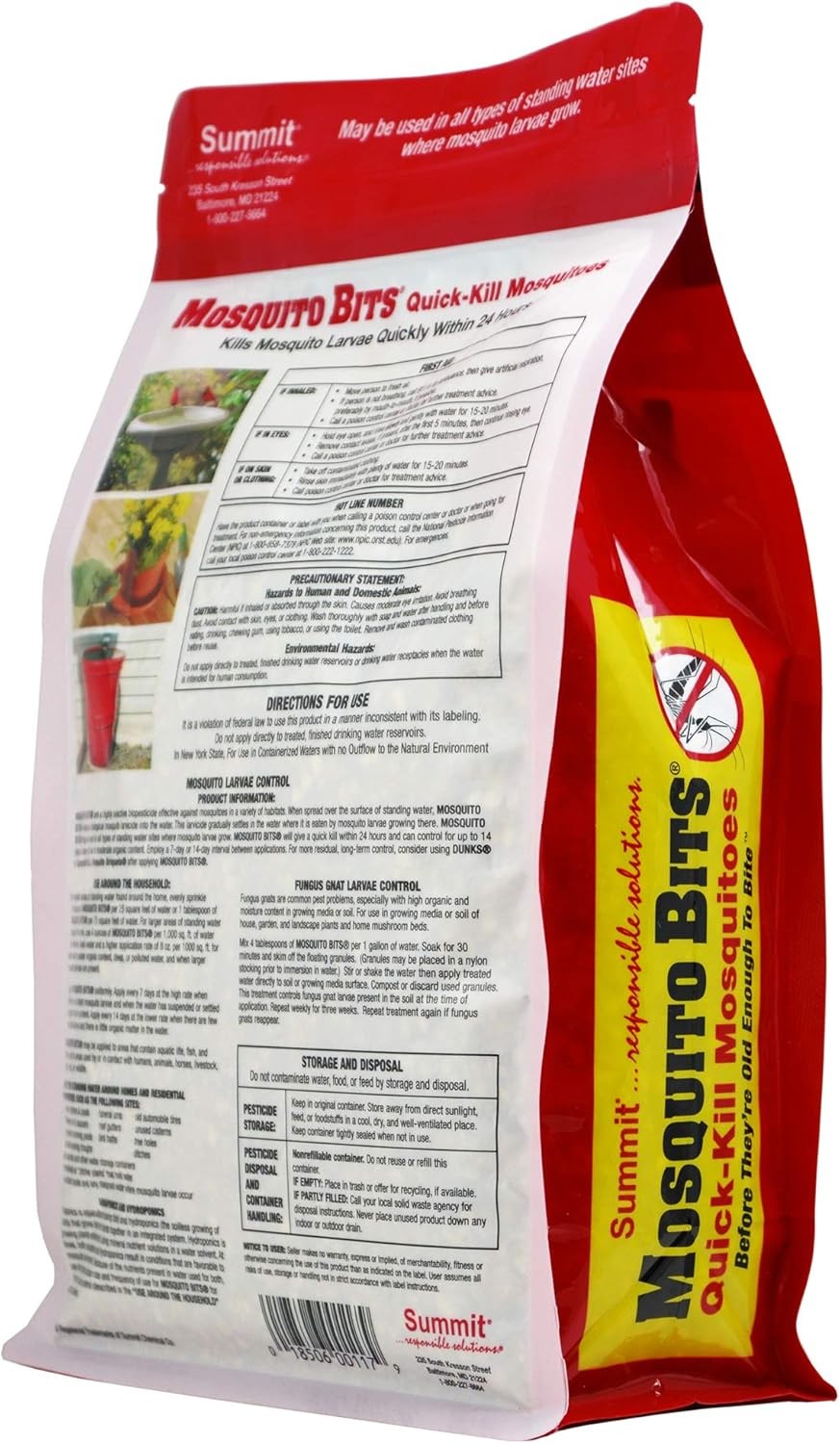 Summit 117-6 Mosquito Bits 30oz – Gránulos Mata Larvas de Mosquito Rápido