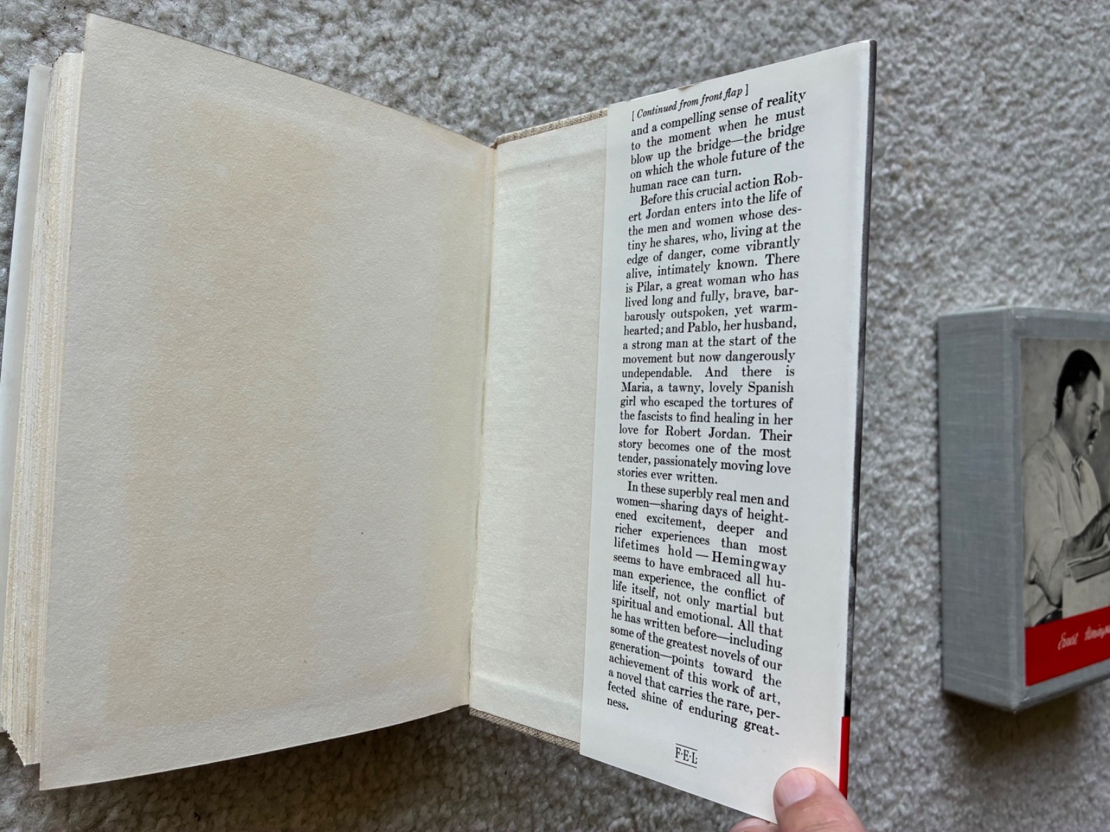 First Edition Library Ernest Hemingway „For Whom the Bell Tolls“ Hardcover HC