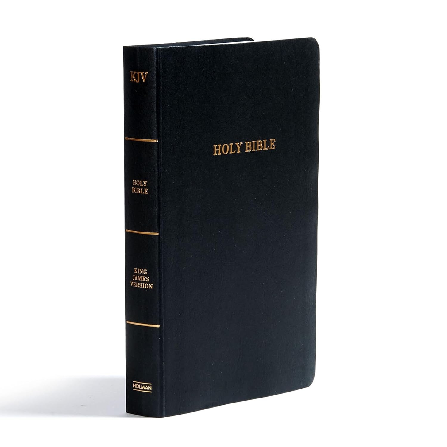 KJV Bible Black Imitation Leather, KJV Holy Bible, Red Letter Easy-To-Read Bible