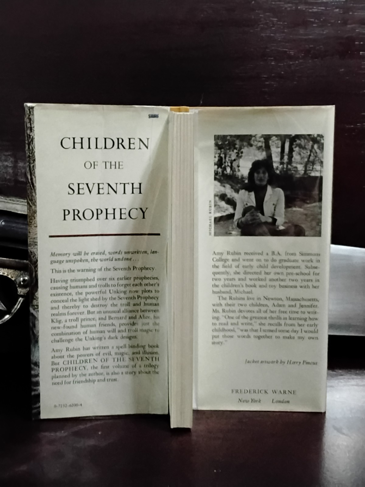 ​Amy Kateman Rubin Children of the Seventh Prophecy 1981 1st 1st VG HCDDJ Warne