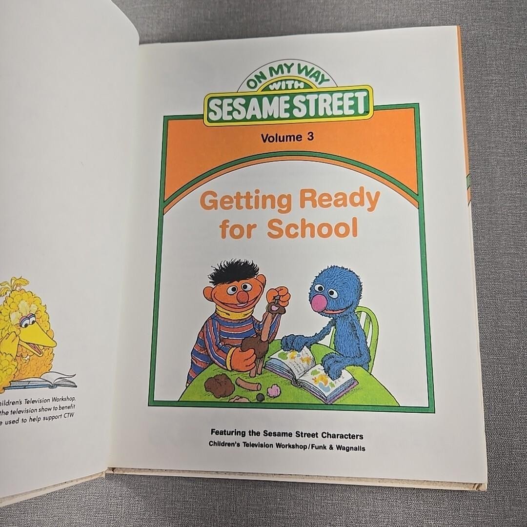 On My Way With Sesame Street Vol 3 Getting Ready For School 1989 Hardcover Book