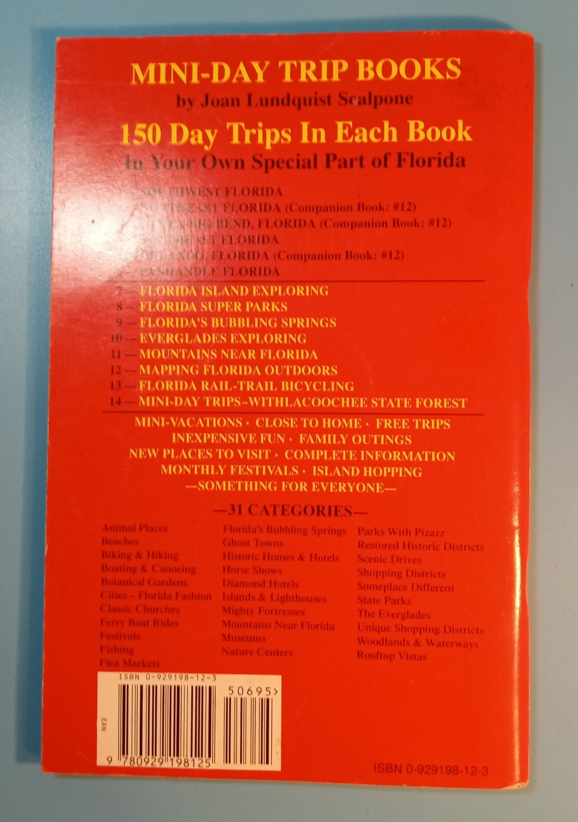 Florida Rail-Trail Bicycling Book. VGT 1994. Joan Scalpore. 84 Pages.