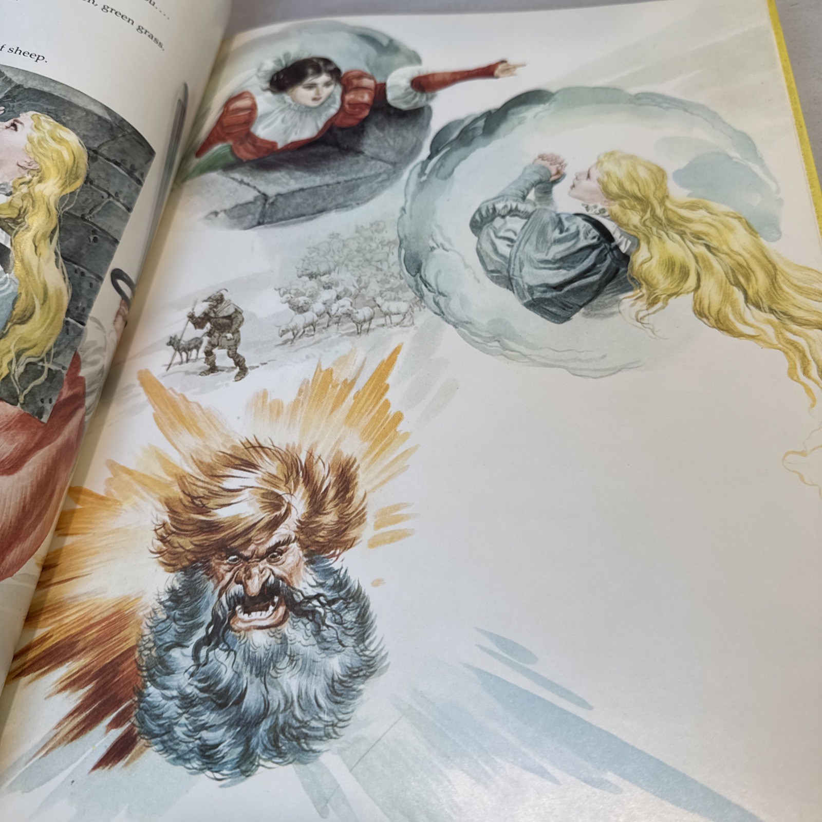 Vintage 1969 Storytime Treasury BLUEBEARD/ THE OGRES THREE GOLDEN HAIRS