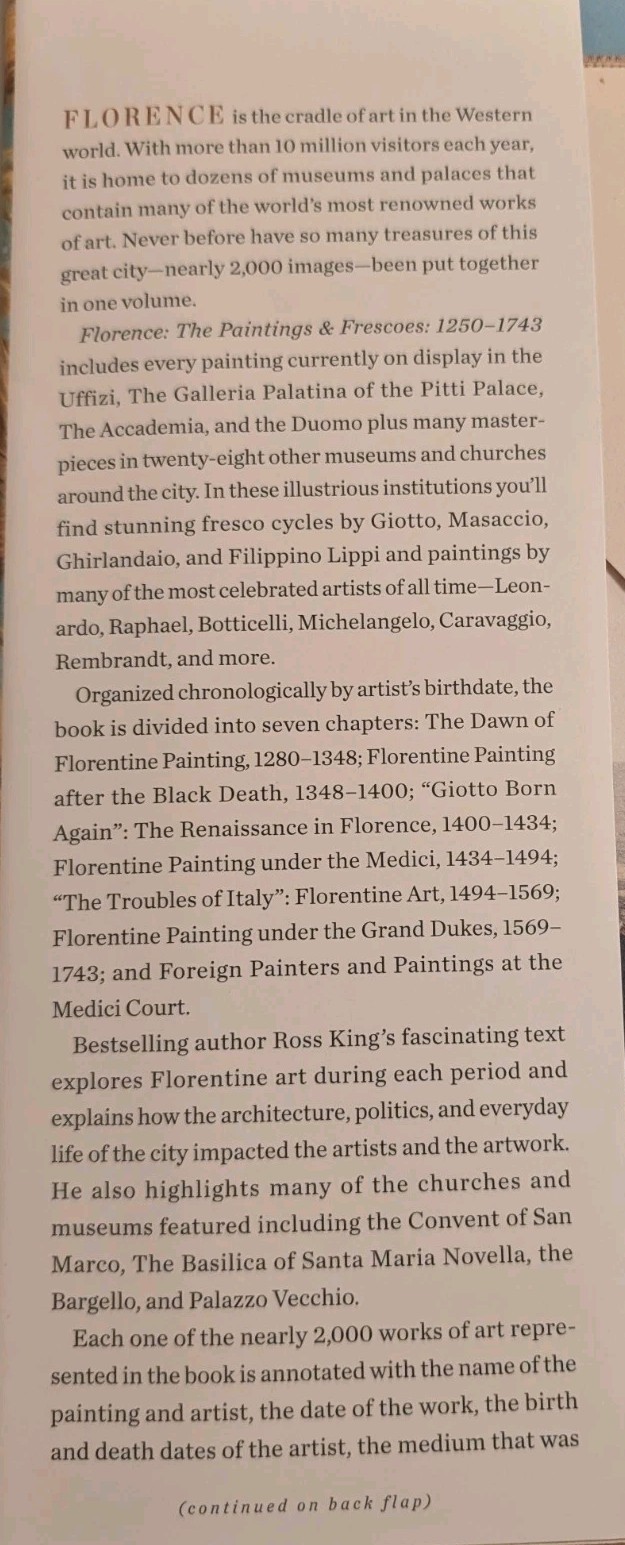 Florence: The Paintings & Frescoes, 1250-1743