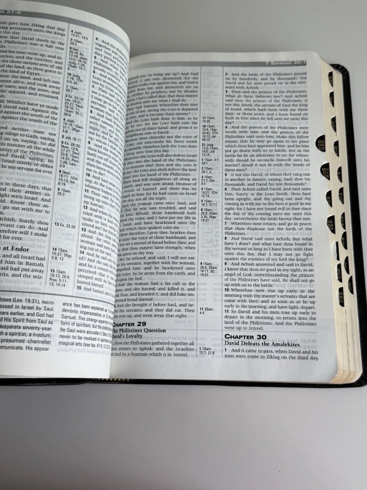 Tim Lahaye Prophecy Study Bible KJ Genuine Black Leather Red Letter Edition