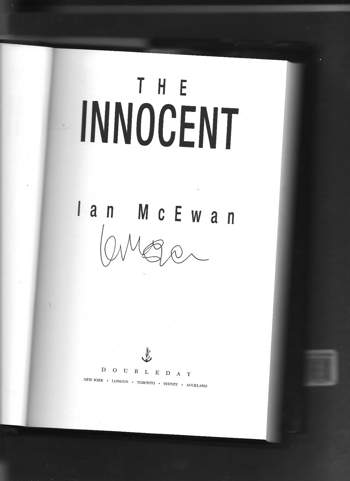 Ian McEwan-The Innocent-1st Am. Ed.-SIGNED!!-AsNew w/ AsNew DJ