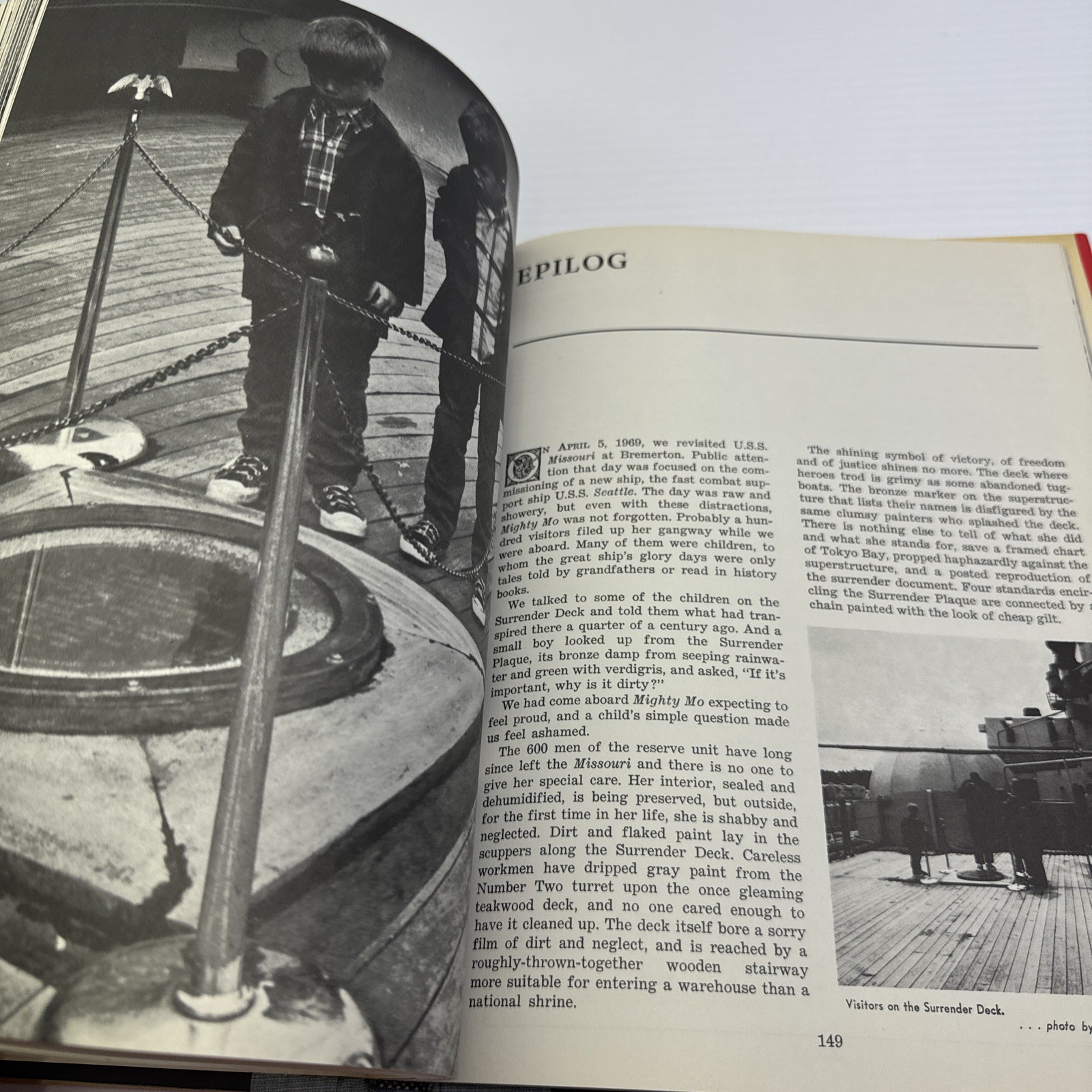 Mighty Mo The USS Missouri Biography of th Last Battleship 1969 HC Gordon Newell