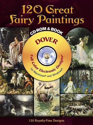 120 Great Fairy Paintings CD-ROM and Book (Dover Electronic Clip Art), , Very Go