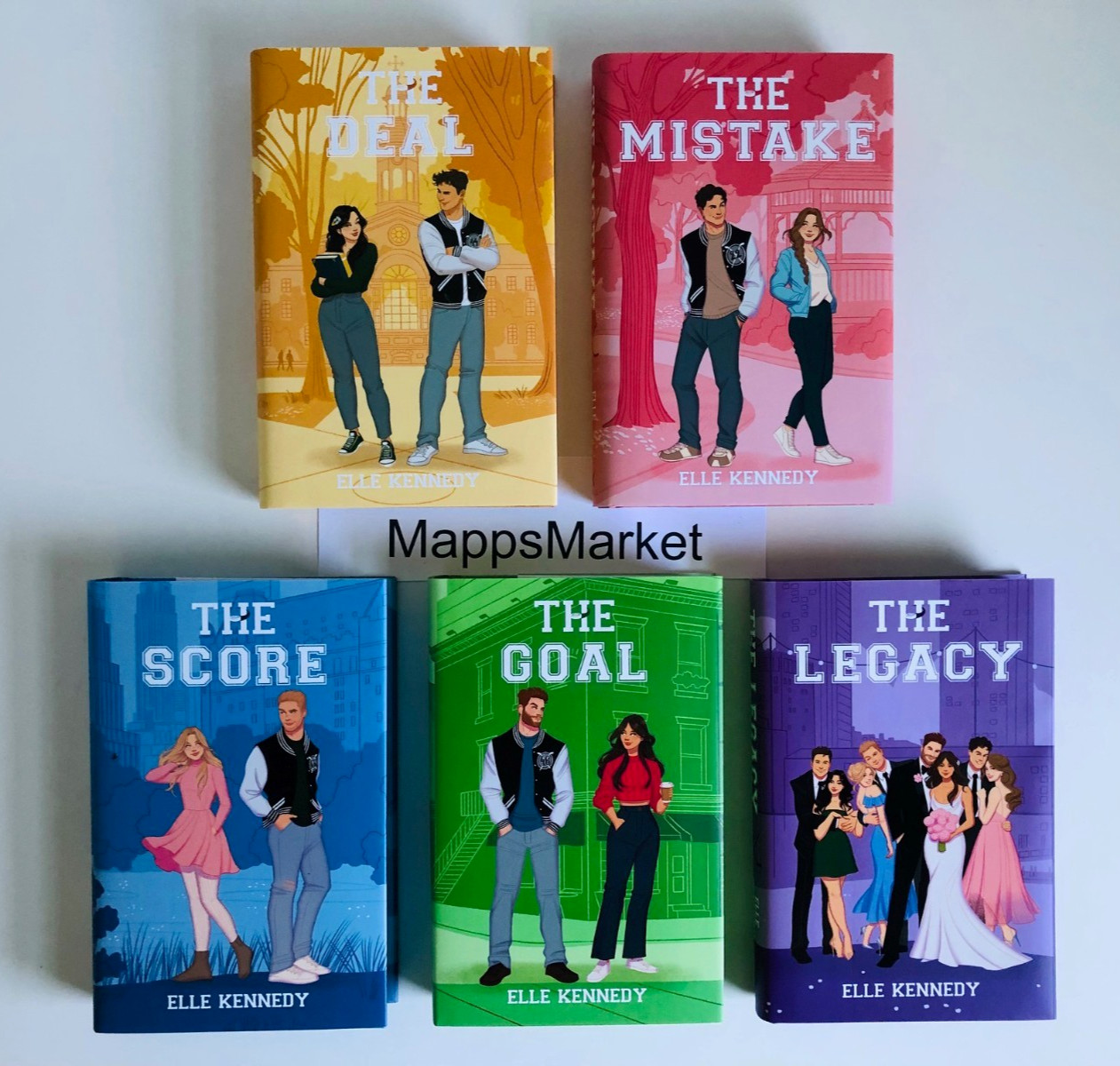 SIGNED Off-Campus Set Books 1-5 by Elle Kennedy ILLUMICRATE AFTERLIGHT EXCLUSIVE
