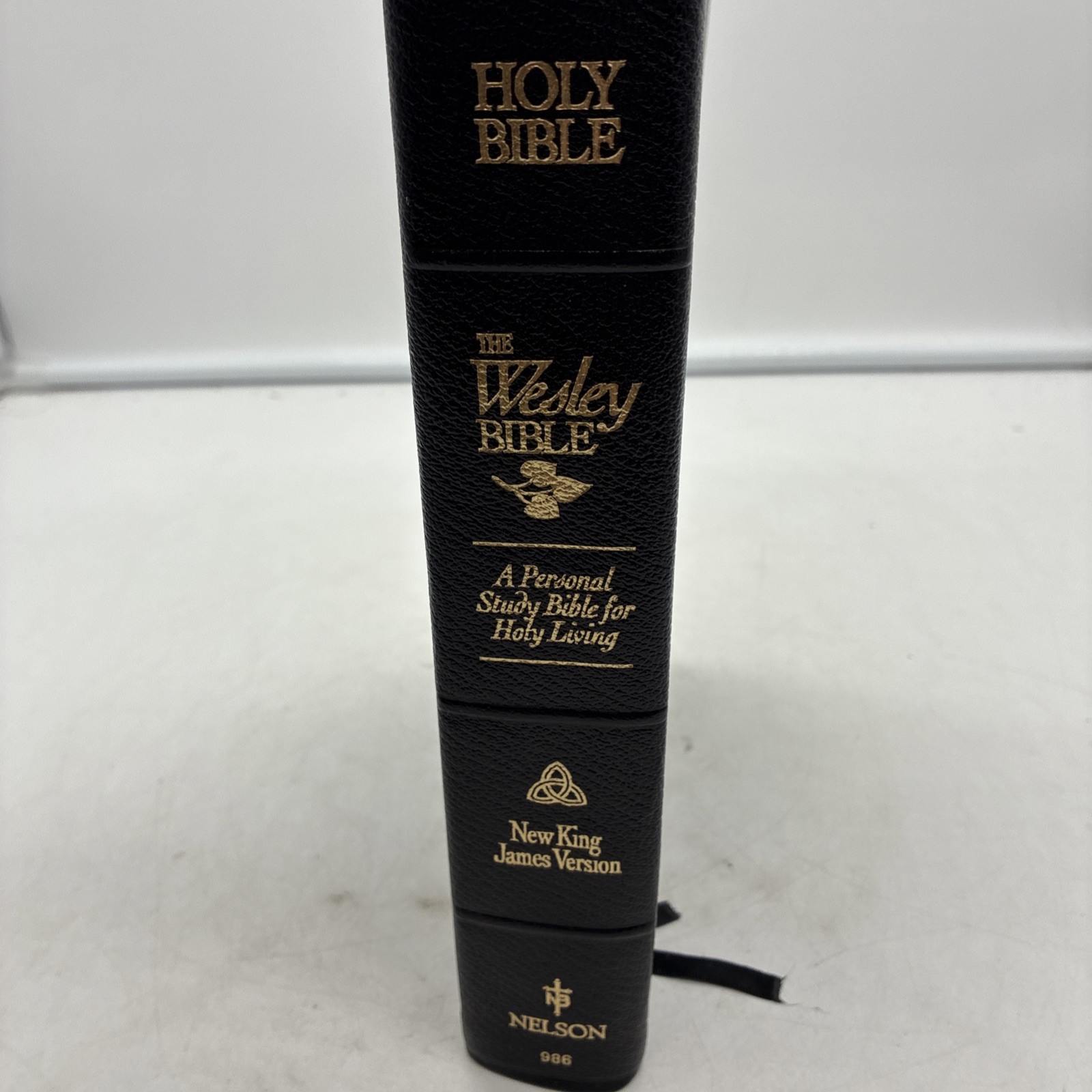Rare! Nelson 1990 The Wesley Bible NKJV Personal Study Bible Genuine Leather 986