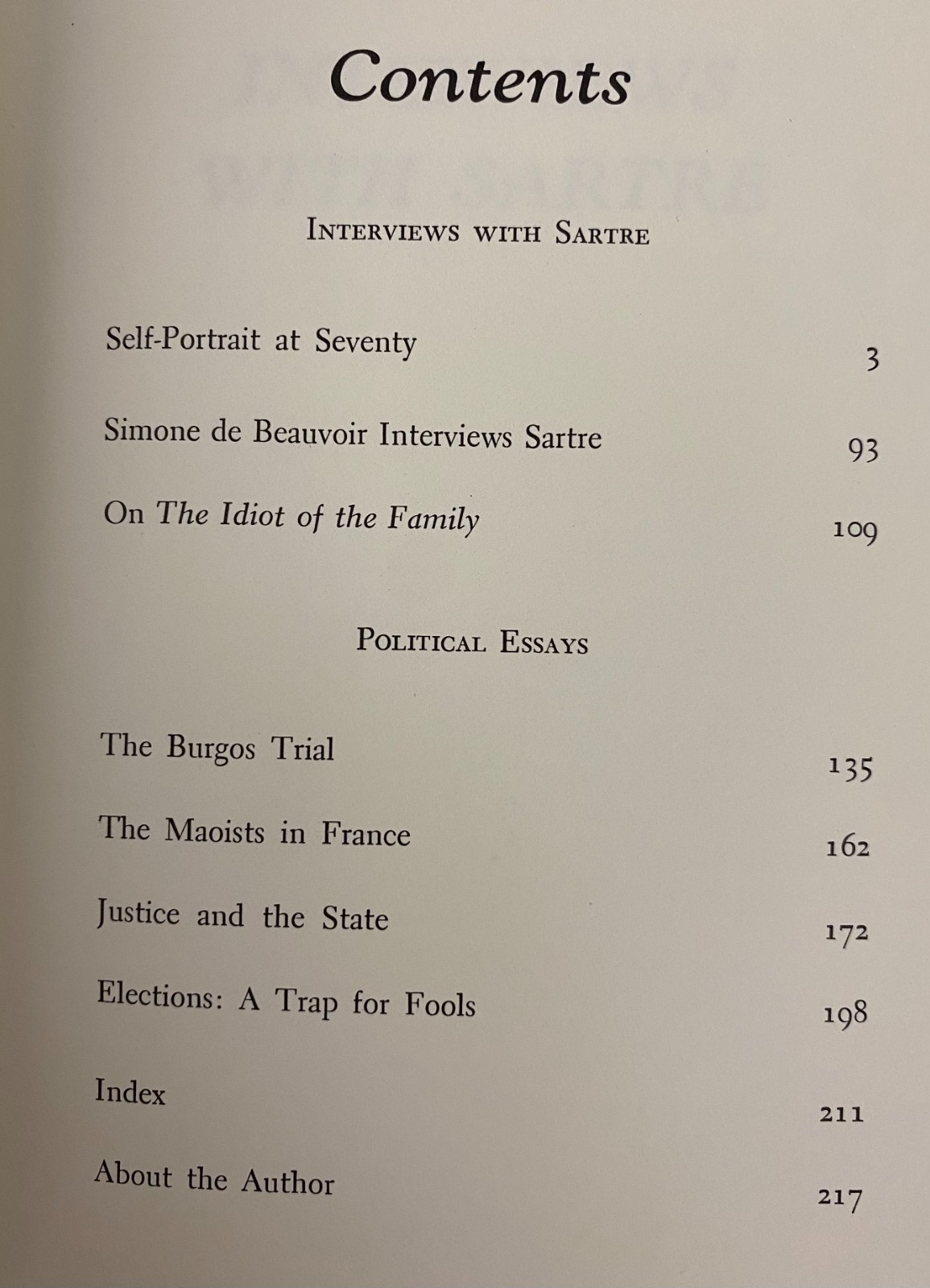 3 hardcover 1st editions by Jean Paul Satre SITUATIONS, COMMUNIST & PEACE, LIFE