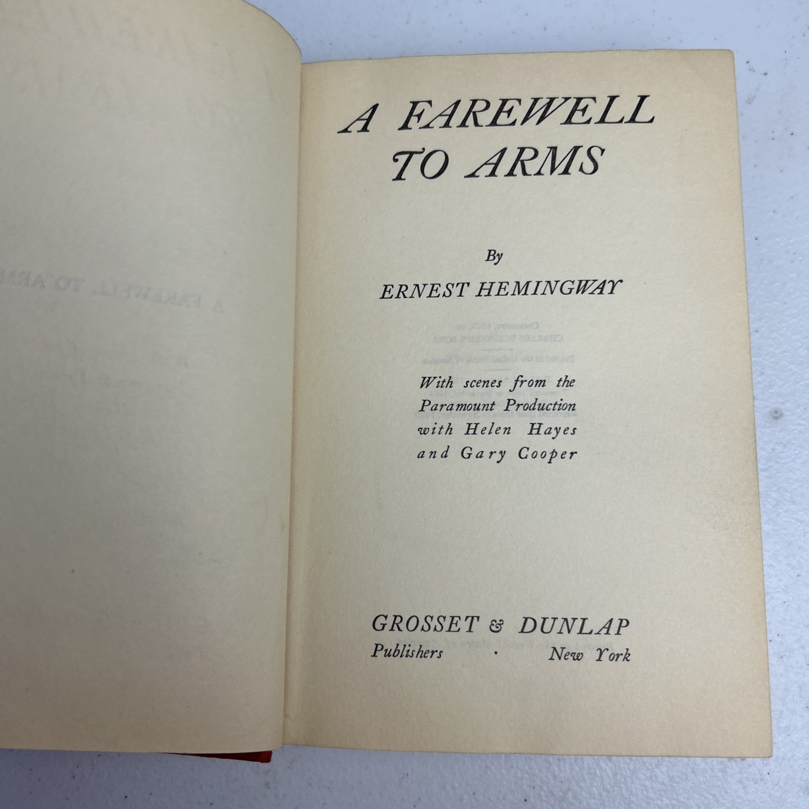 A Farewell To Arms Book Ernest Hemingway HC DJ 1929 Rare Photoplay Edition