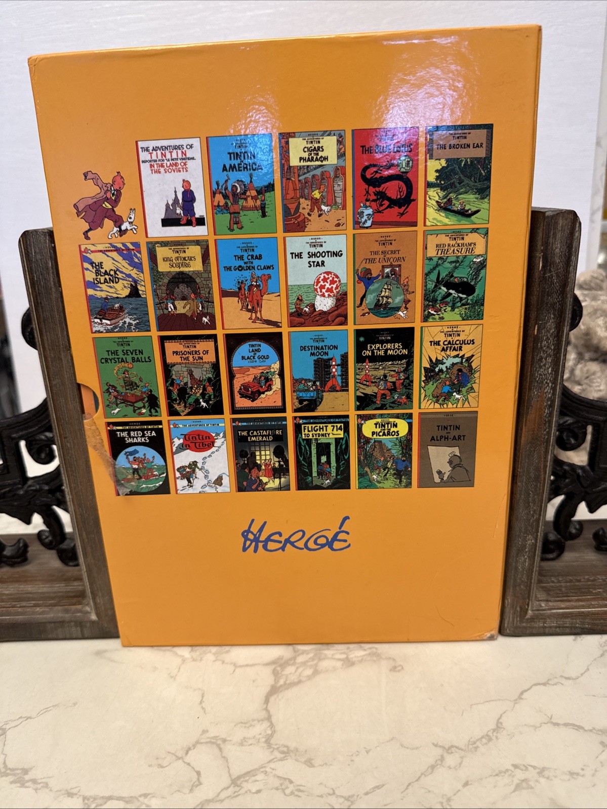 The Adventures of Tintin 23 Book Complete Collection Box Set Full Edition Herge