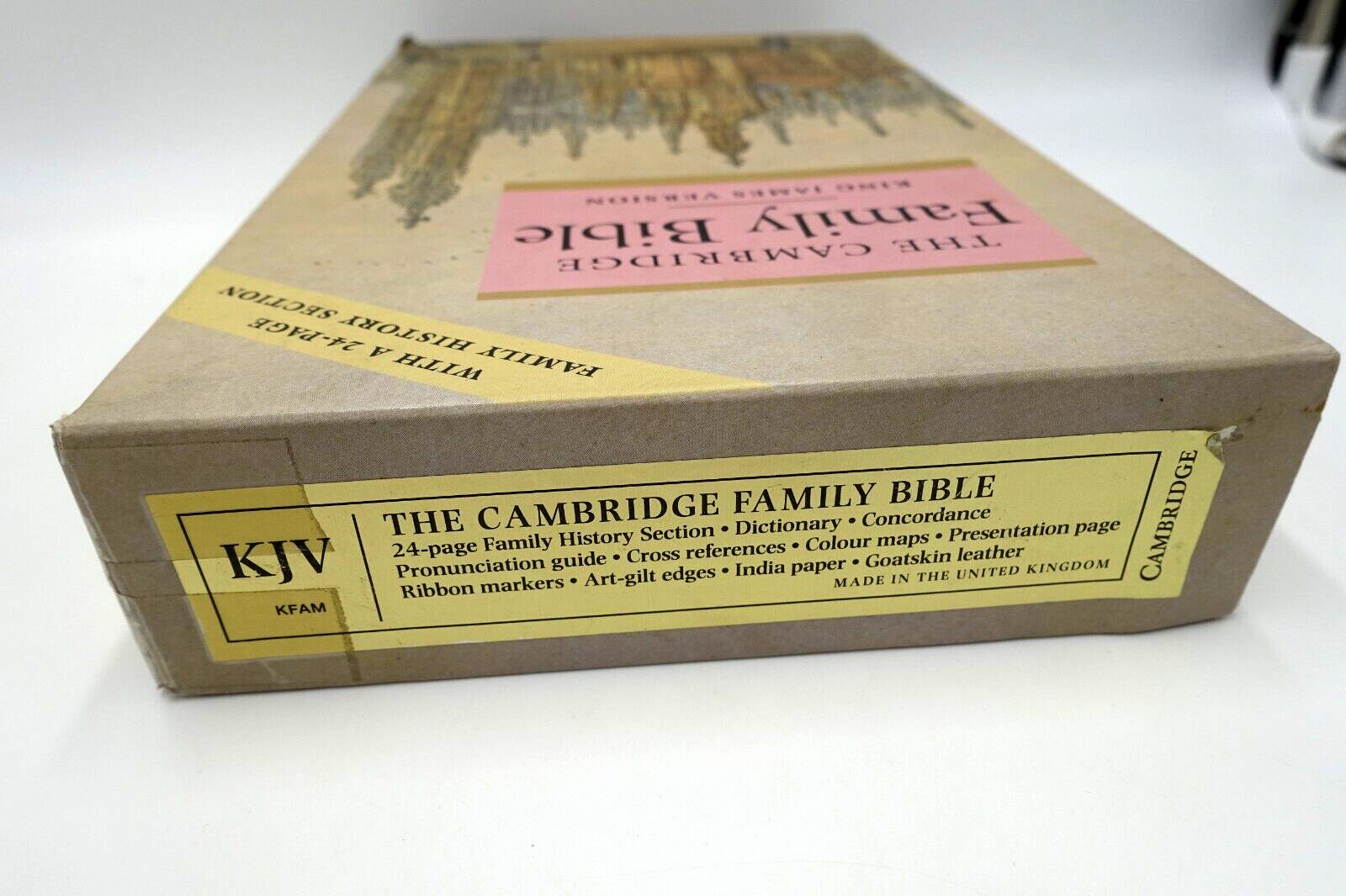 RARE The Cambridge Family Bible Hardcover w/ Box *HAS FLAWS READ DESCRIPTION*