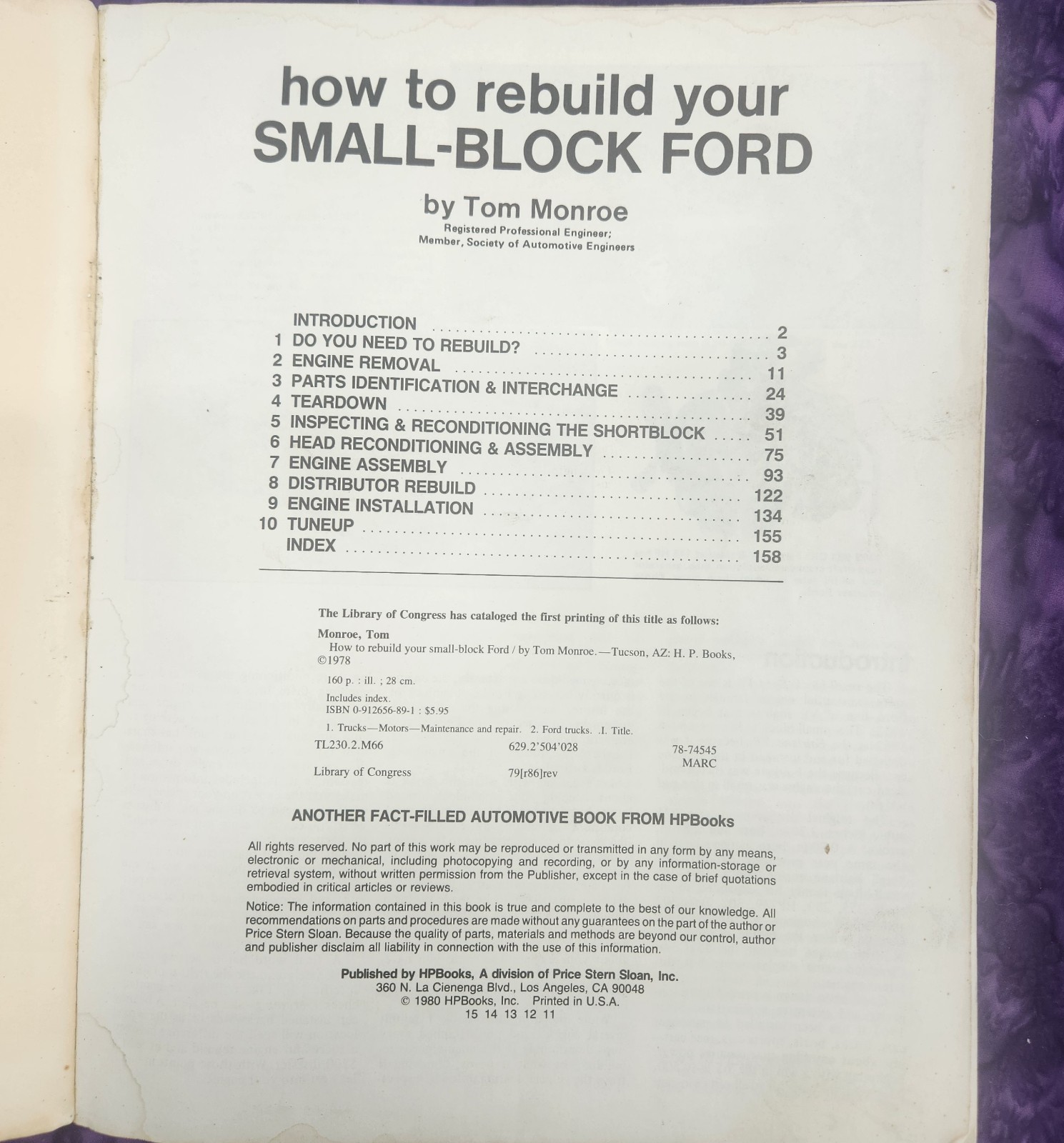 How To Rebuild Your Small-Block Ford By Tom Monroe of HPBooks 221CC to 351W