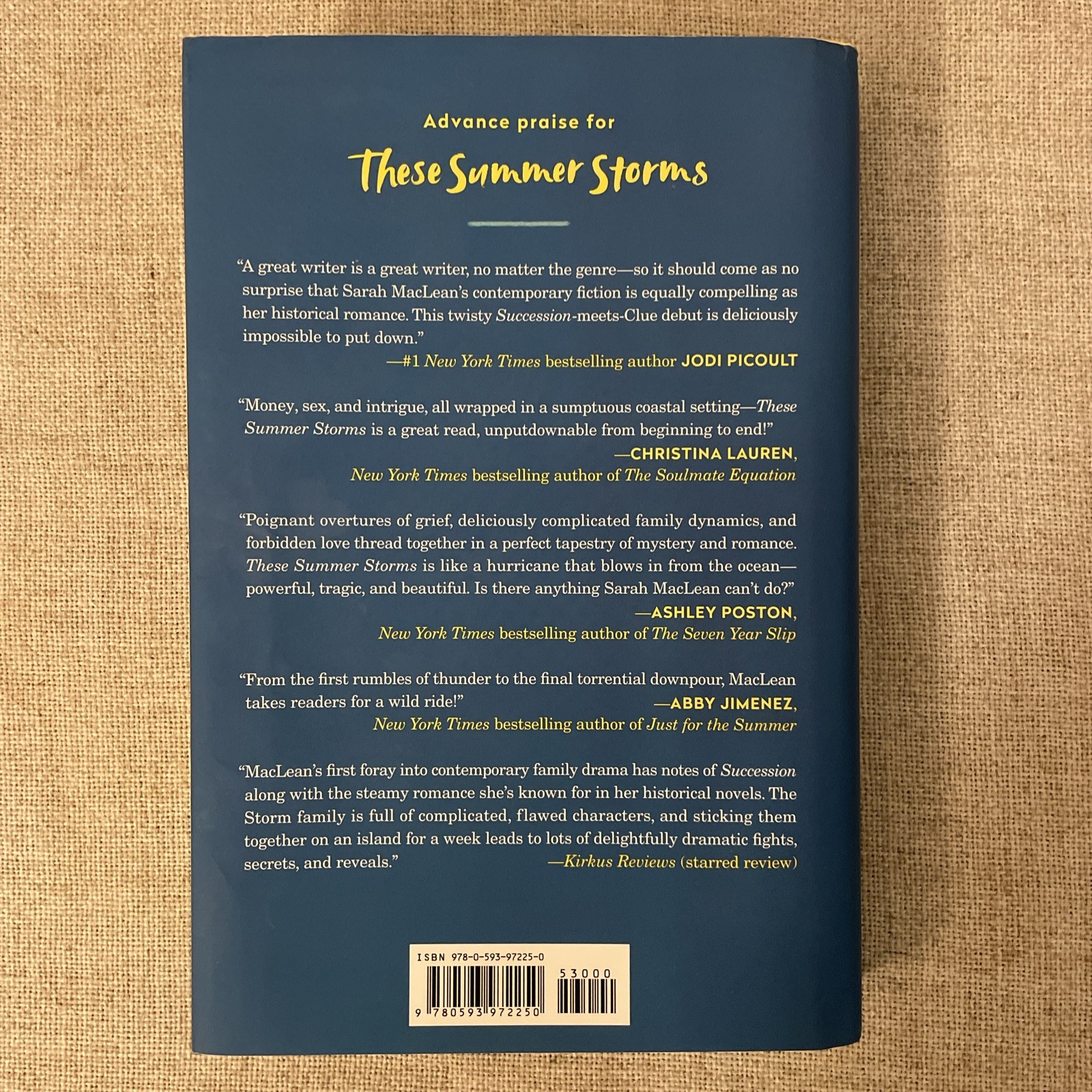 These Summer Storms by Sarah MacLean 2025 Hardcover First Edition 1st Printing
