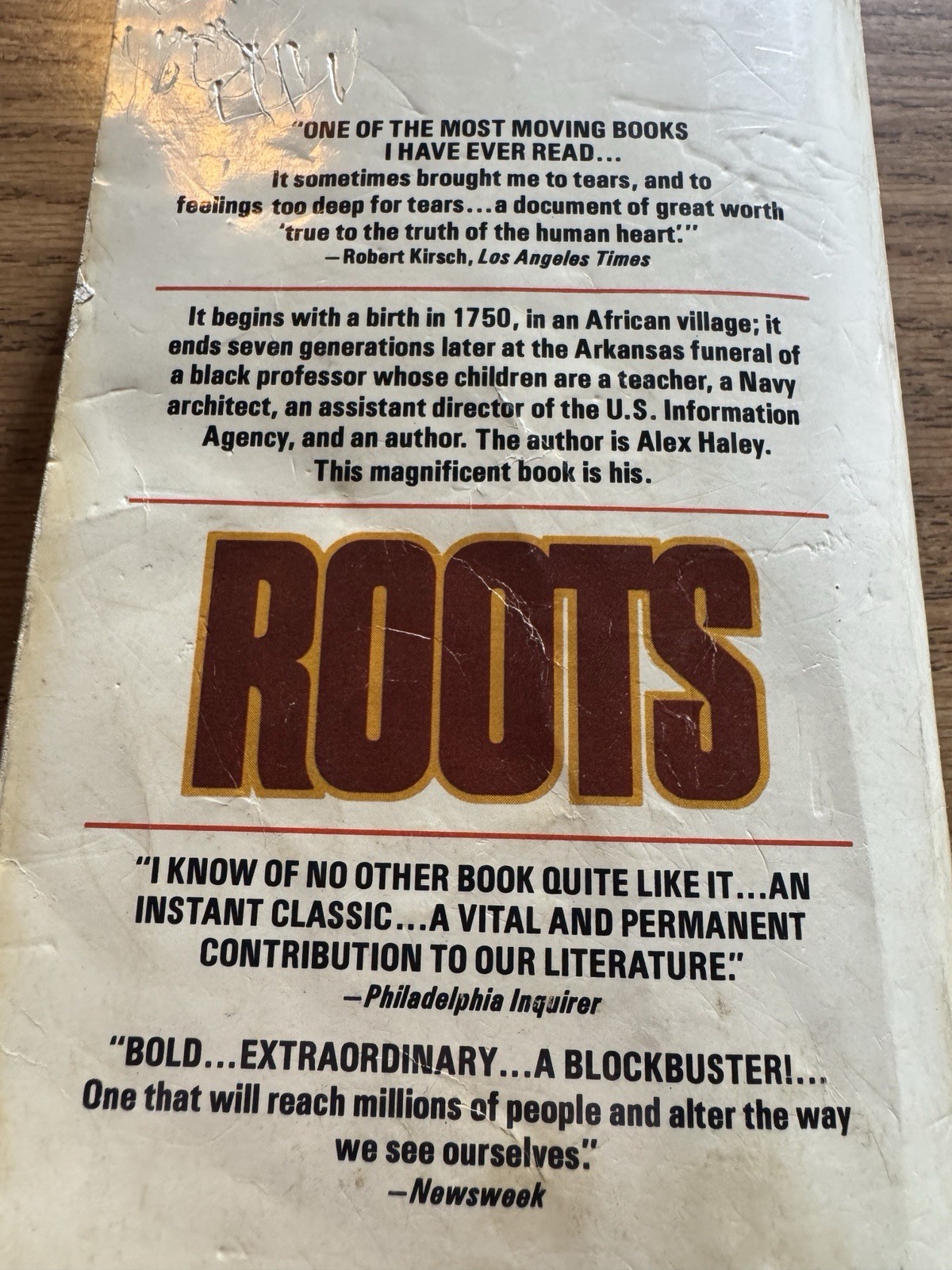 ROOTS By Alex Haley (1977, Paperback) 1st DELL Printing (Dell 17464)