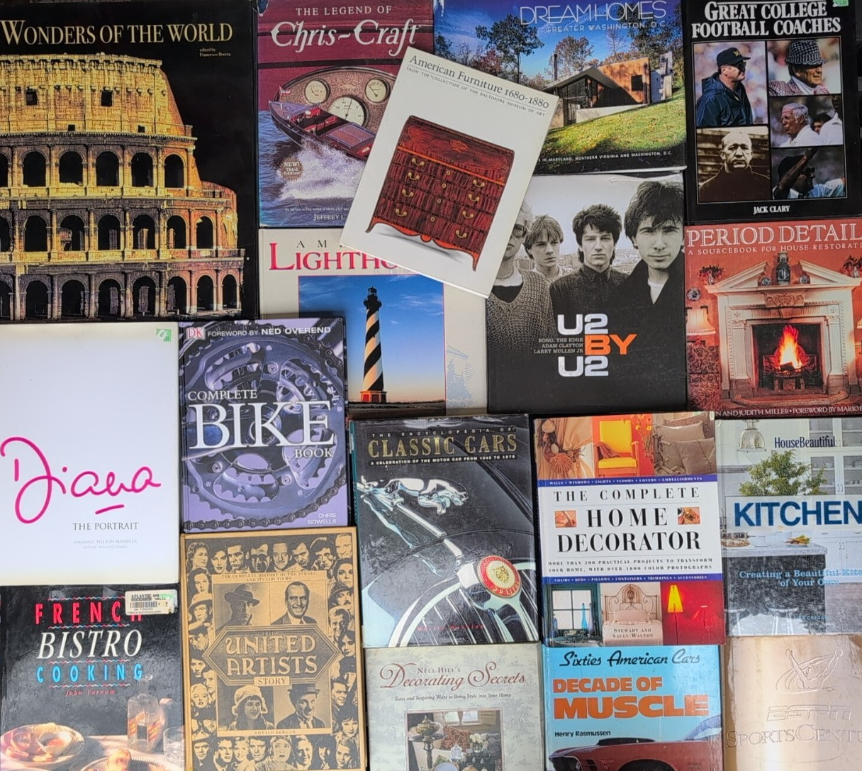 50 Pound (Lb) of Coffee Table Decorative Interior Design Larger Books RANDOM MIX