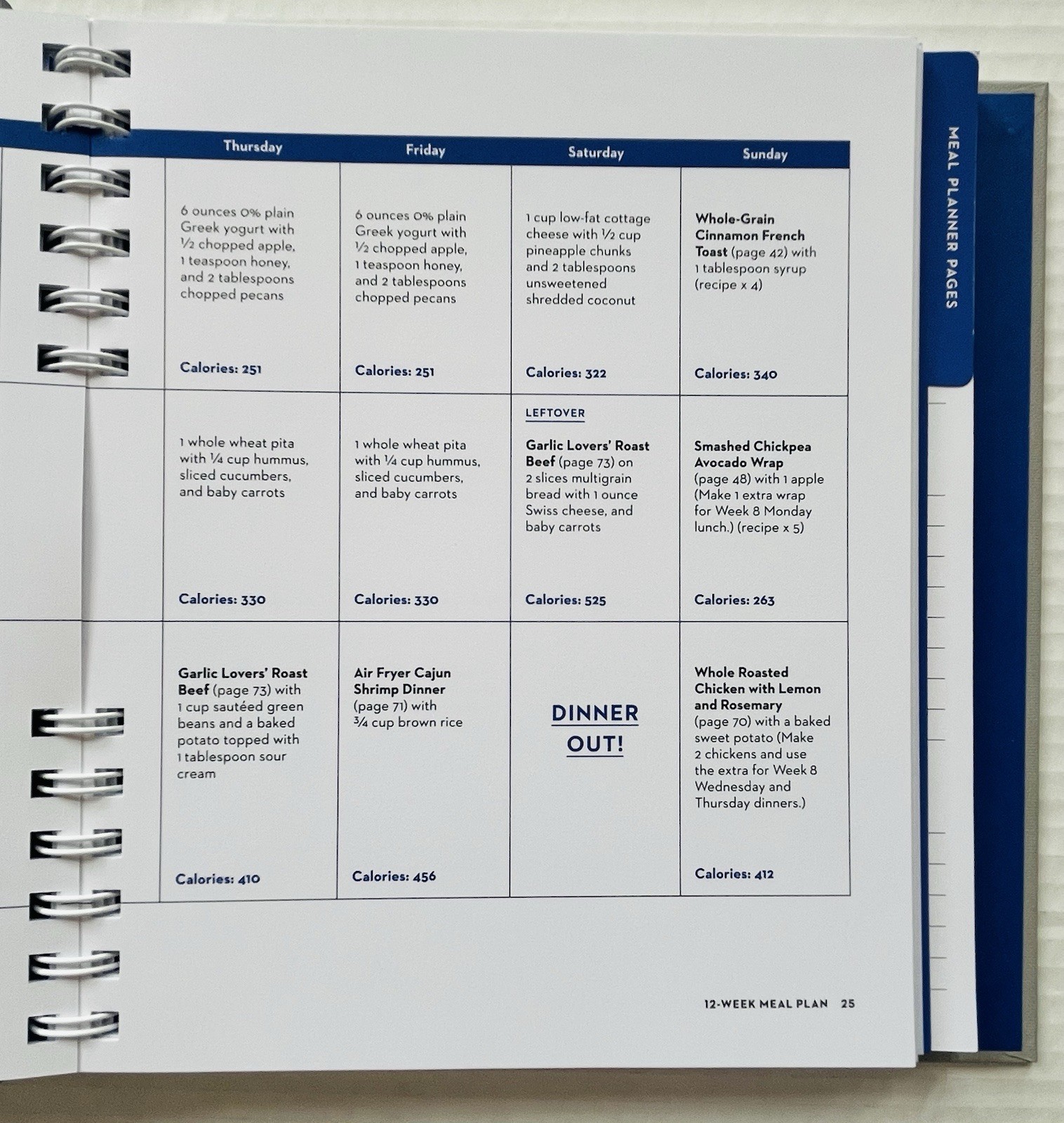 Skinny Taste Ultimate Meal Planner Gina Homolka First Edition Spiral Bound