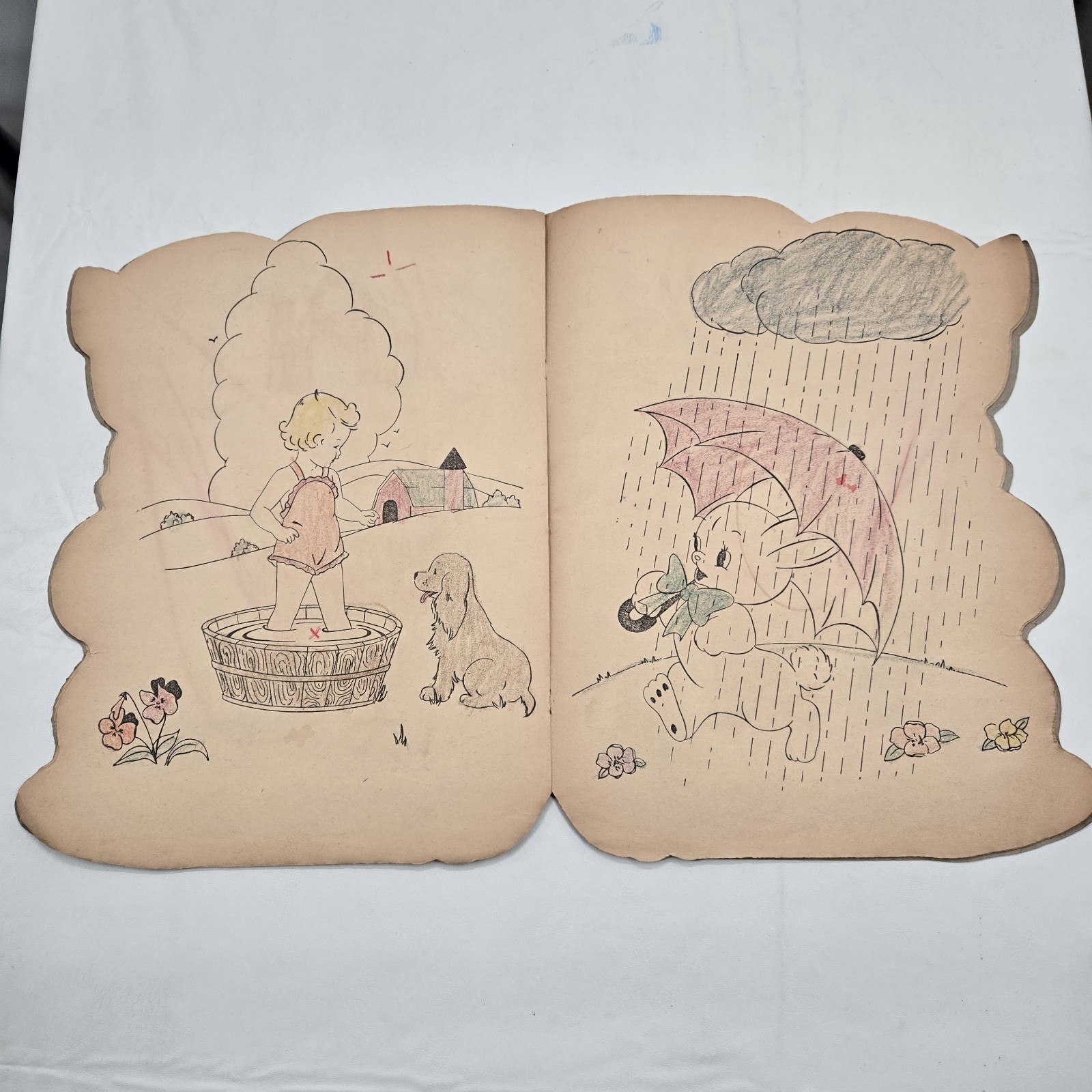 Tom Kitten’s Coloring Book Vintage 1940’s Kids Used See Description