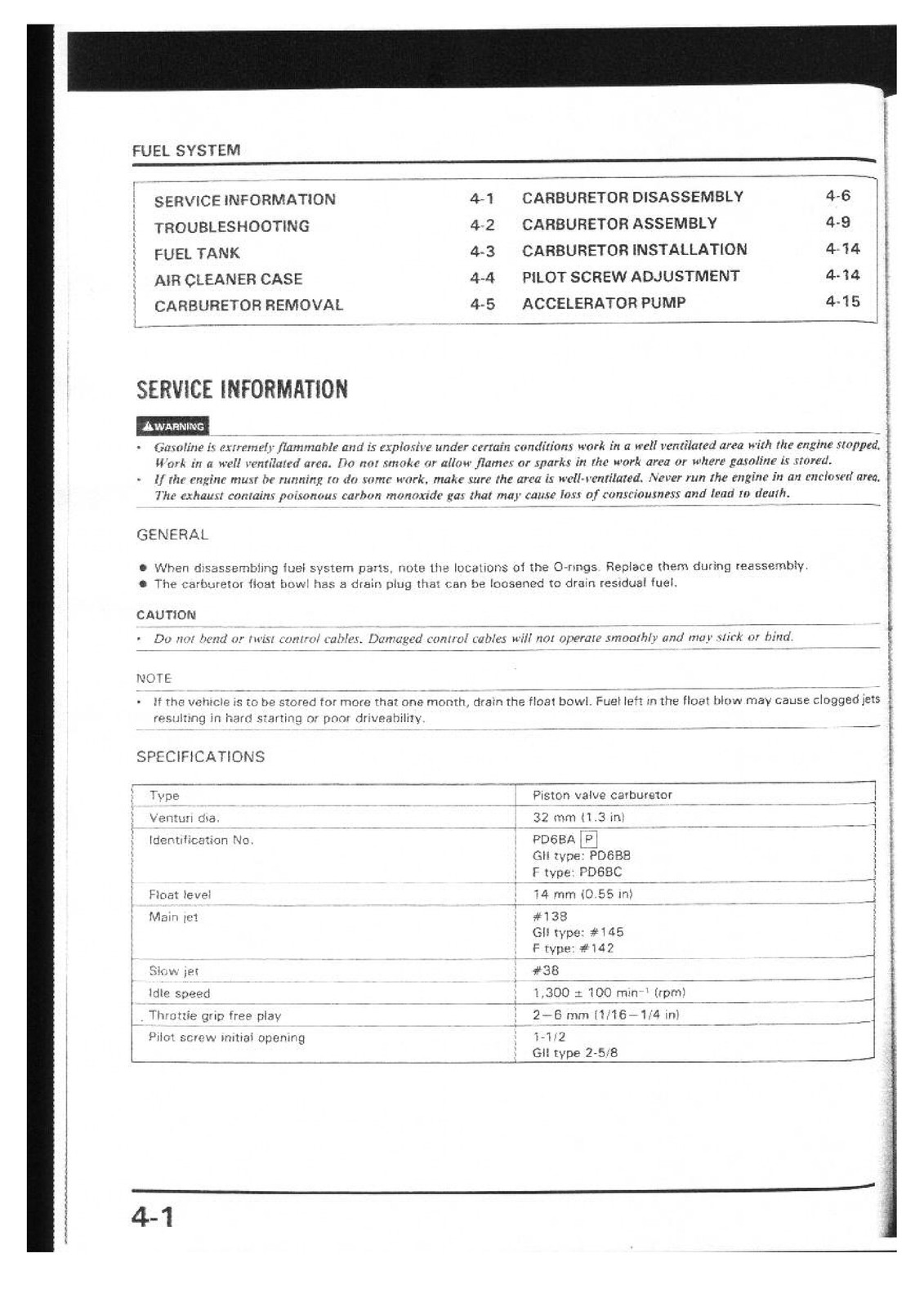 HONDA NX250 AX-1 Service Manual – STEEL WIRE BIND – PROTECTIVE FRONT & BACK